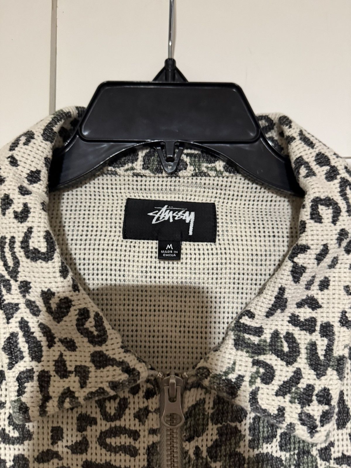 Stussy Stussy Leopard Print Mesh Zip Work Jacket Size US M / EU 48-50 / 2 - 3 Thumbnail
