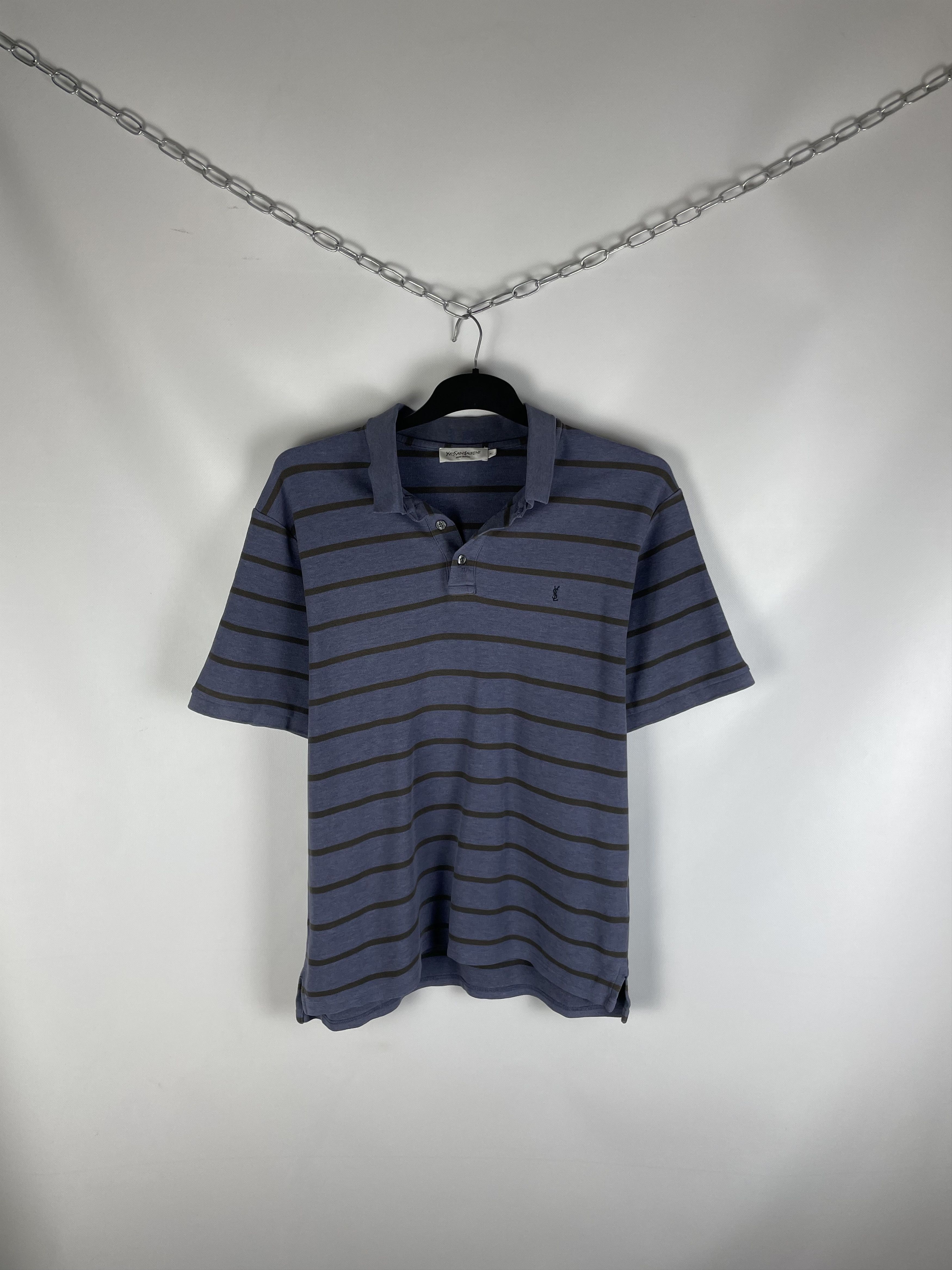 Vintage YSL Polo Shirt Yves Saint Laurent Polo Size US XL / EU 56 / 4 - 1 Thumbnail