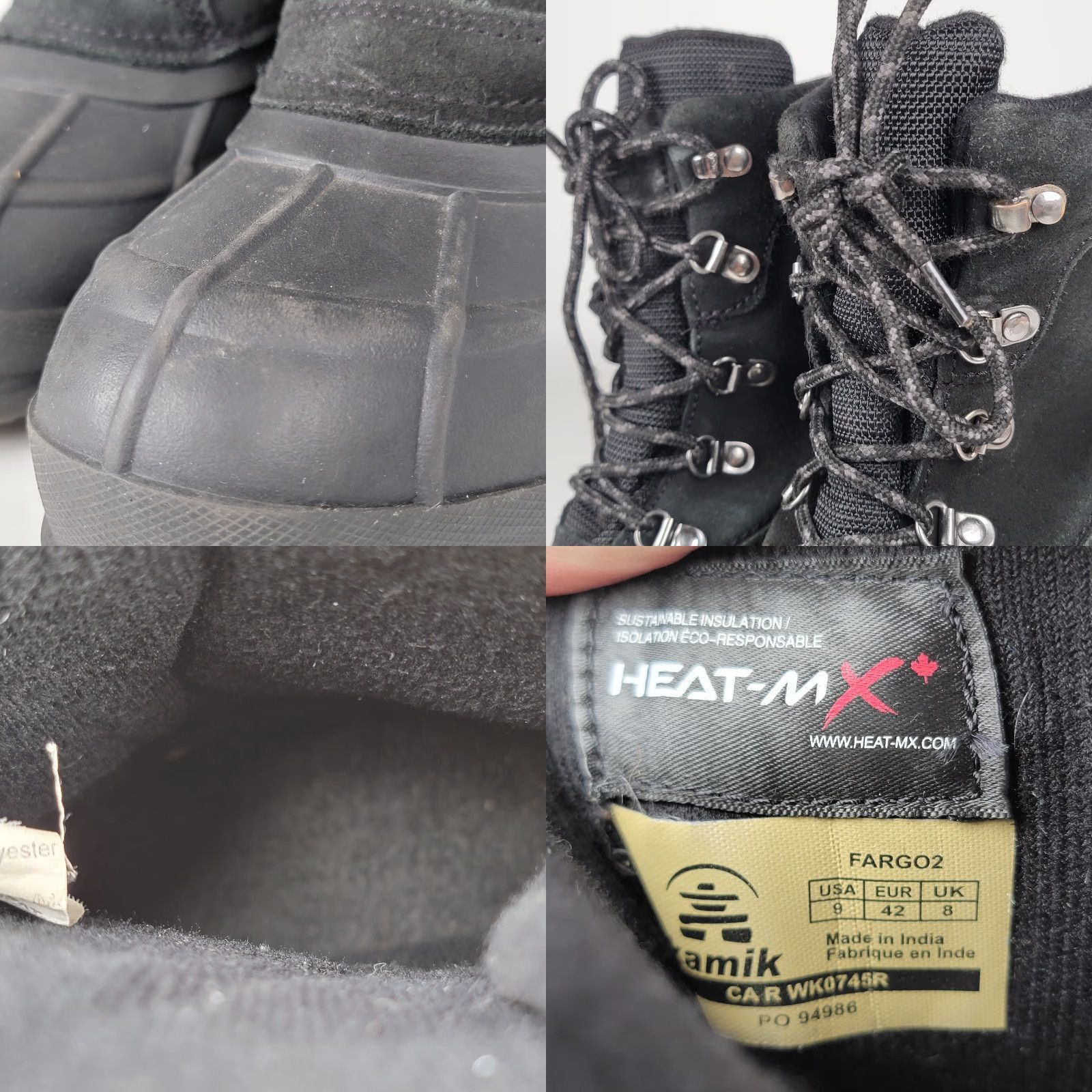 Vintage Kamik Fargo 2 Waterproof Winter Boots Black Suede Men's Size 9 Size US 8 / EU 41 - 9 Thumbnail