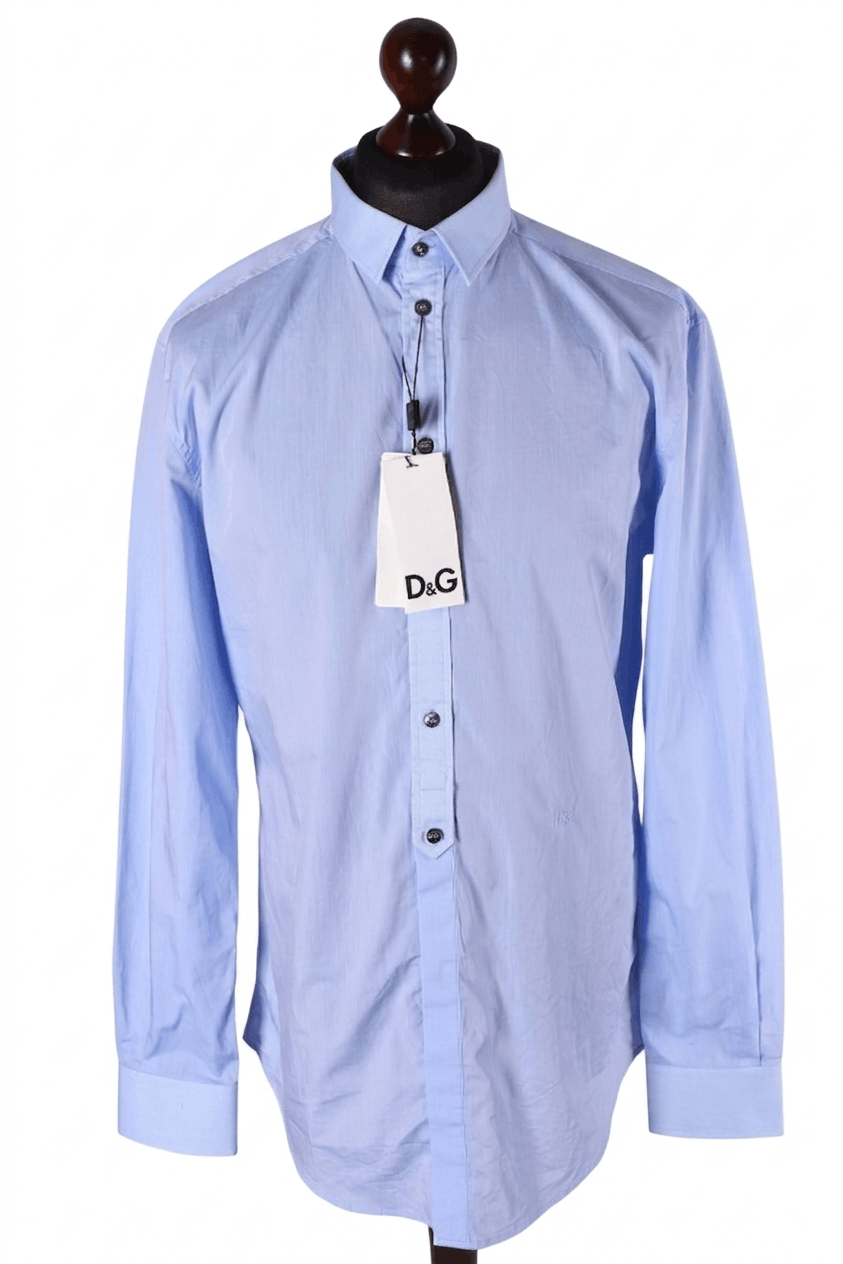 Dolce & Gabbana D&G Dolce & Gabbana Brad Light Blue Dress Shirt Size L Size US L / EU 52-54 / 3 - 1 Thumbnail