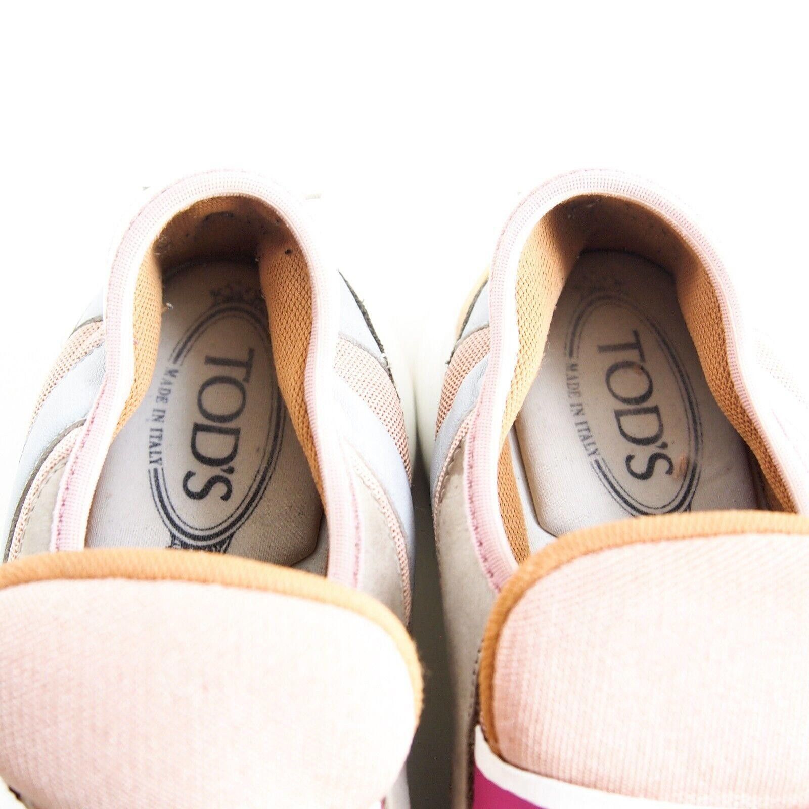 Tod's TOD's Slip Ons Sneakers Gray Suede Pink Mesh Size EU 38 US 8 Size US 8 / IT 38 - 8 Thumbnail