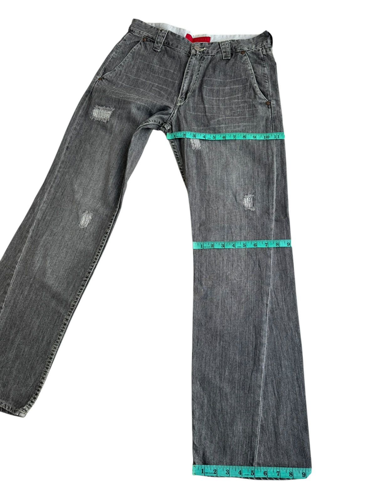 If Six Was Nine × Japanese Brand × Le Grande Bleu (L.G.B.) 🔥Vintage Distressed Y2k Fcuk Jeans Flare Size US 31 - 16 Thumbnail