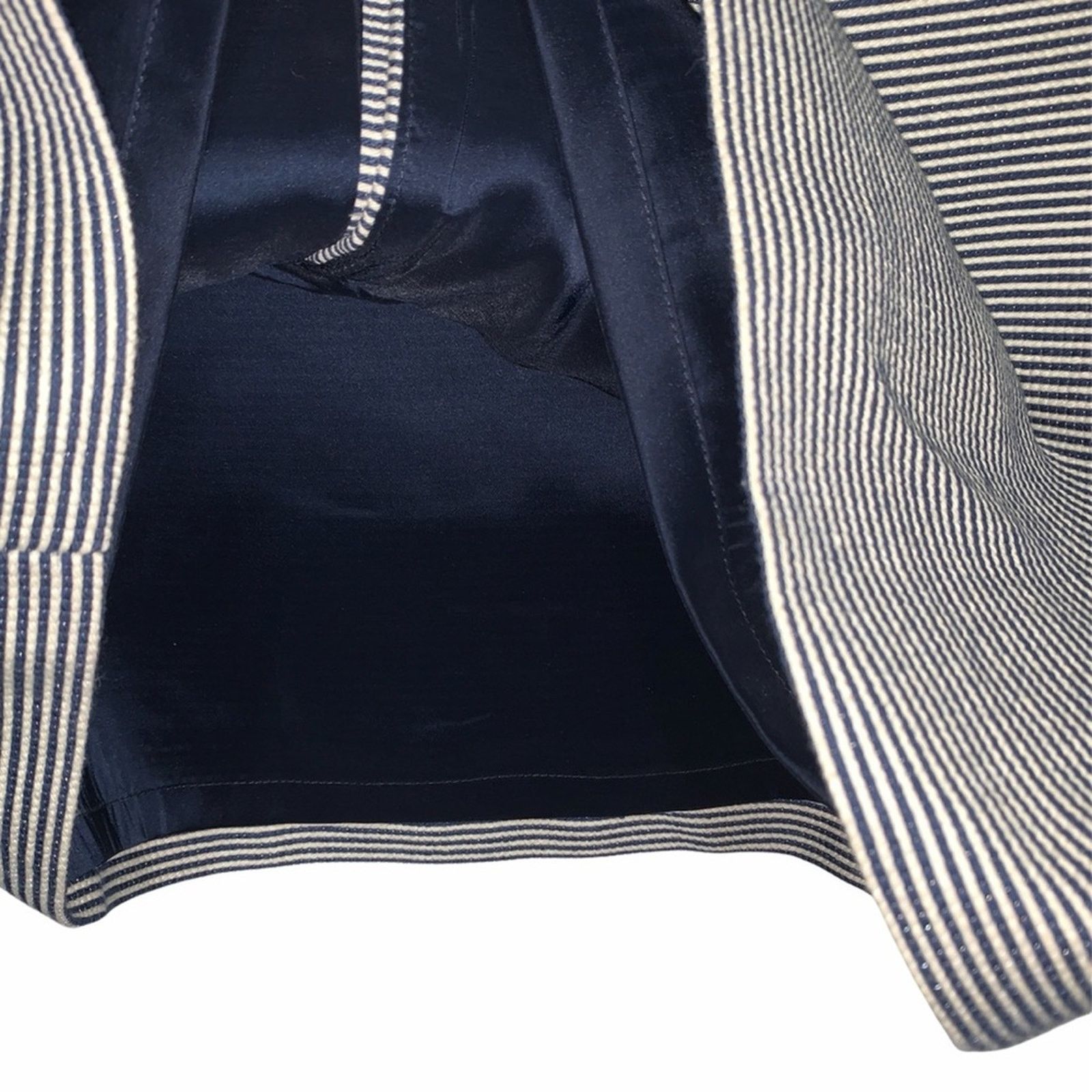 Other Talbots Pinstripe Pencil Skirt Navy & White Lined SZ 8 NWOT Size 30" / US 8 / IT 44 - 3 Thumbnail