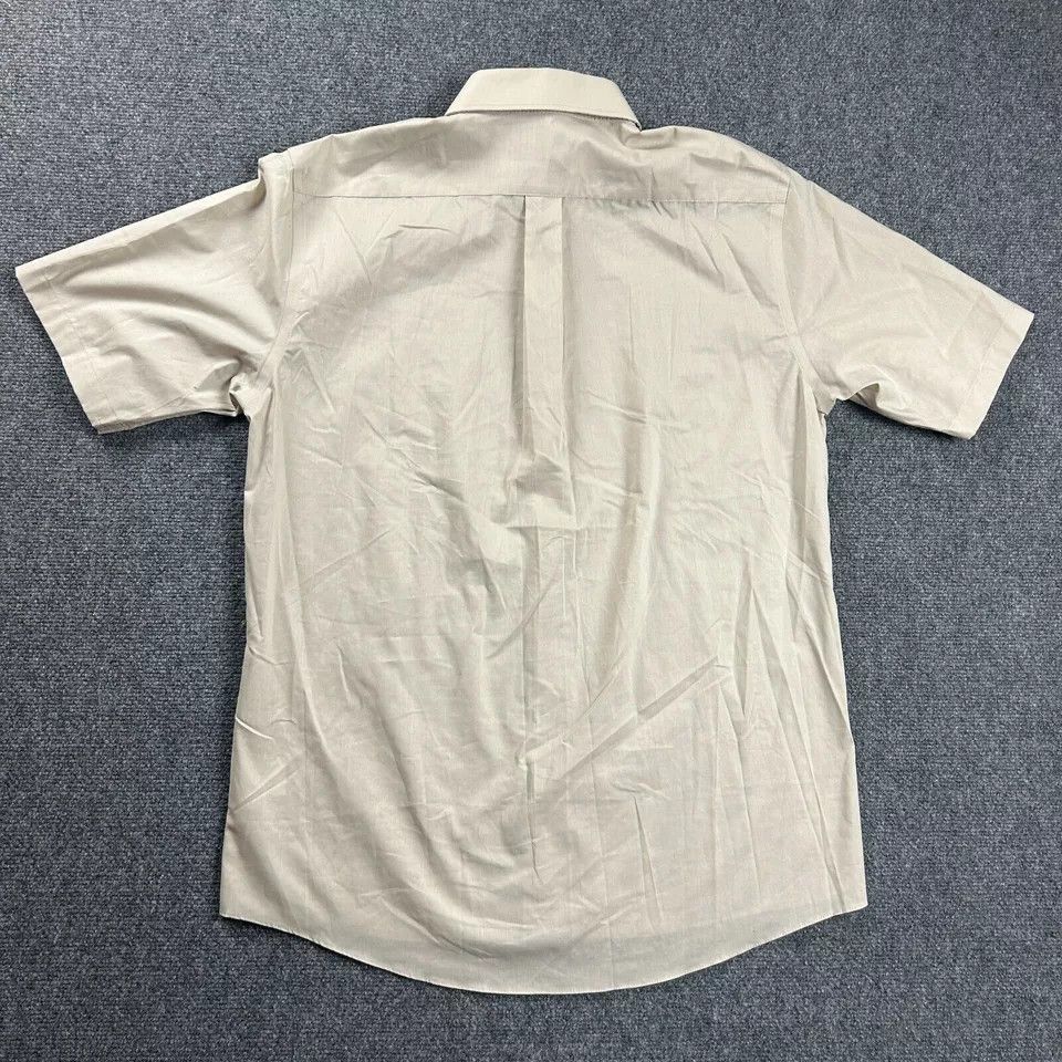 Stafford Stafford Shirt Mens 16 Regular Fit Travel Broadcloth Button Size US L / EU 52-54 / 3 - 6 Thumbnail