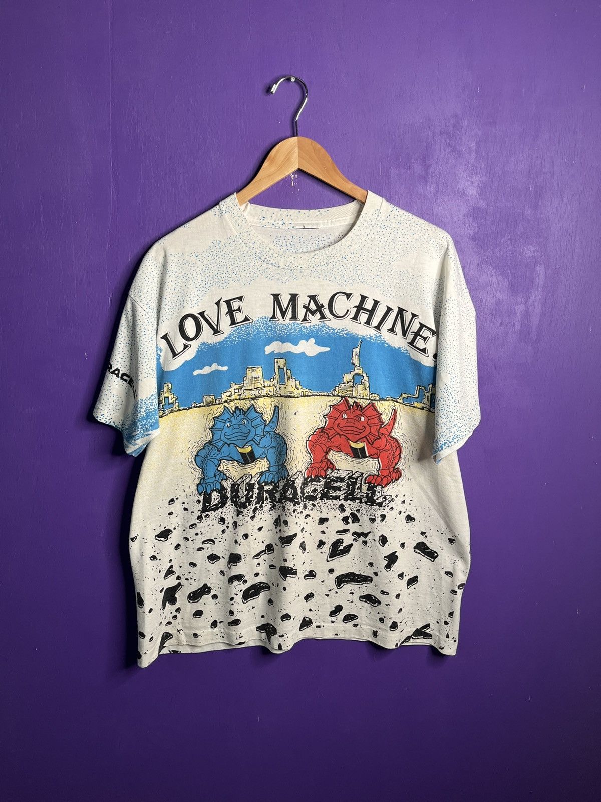 Vintage Vintage 90s Duracell batteries love machine promo AOP tee Size US XL / EU 56 / 4 - 1 Thumbnail
