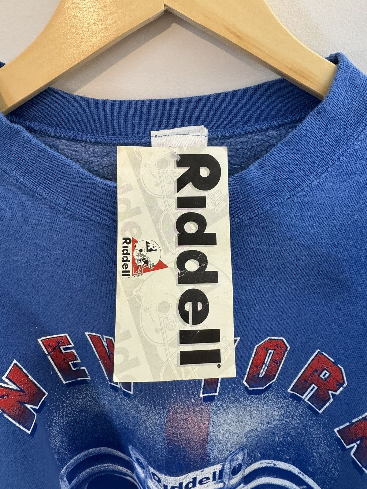 Riddell × Vintage VTG Riddell New York Giants NFL Crewneck Sweatshirt Size US XL / EU 56 / 4 - 4 Thumbnail