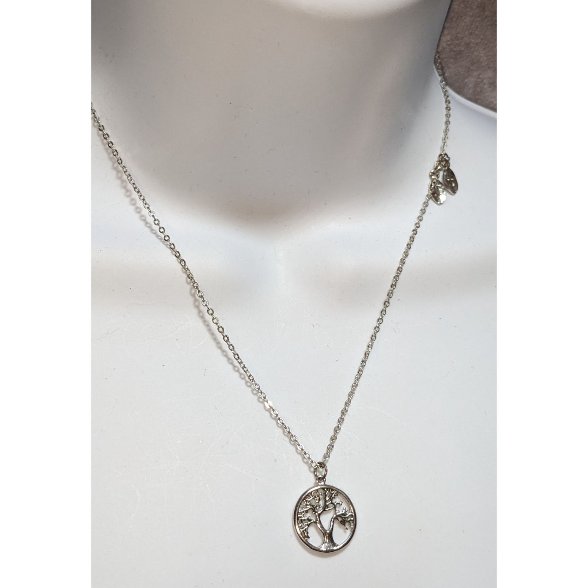 Other Tree Of Life Pendant Necklace With J And S Initial Leaf Char Size ONE SIZE - 4 Thumbnail