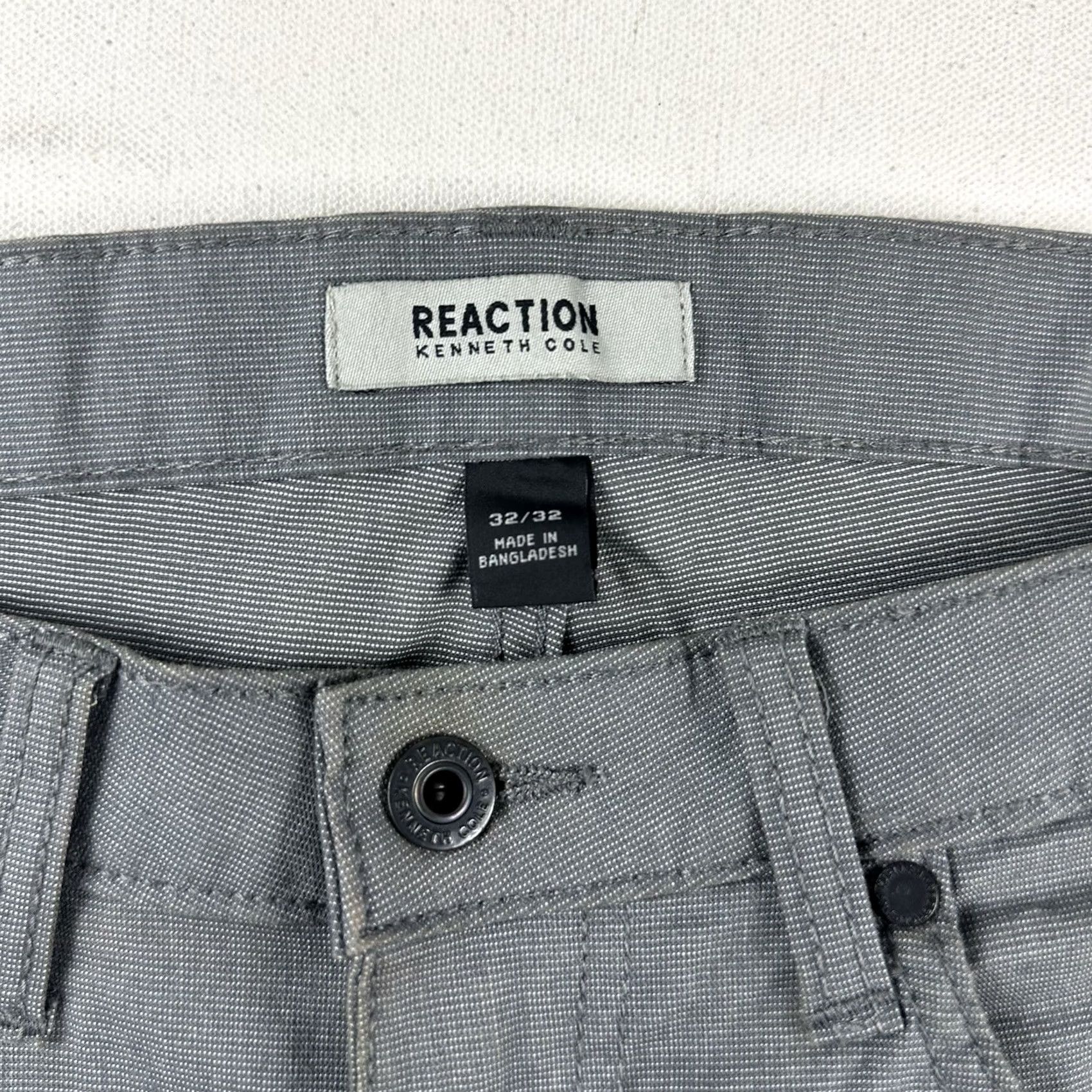 Kenneth Cole Kenneth Cole Reaction Chino Pants Slim-Fit Gray Mens 32x32 Size US 32 / EU 48 - 8 Thumbnail