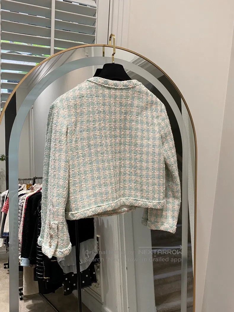 Chanel Chanel 23s mint green diamond button jacket Size XXS / US 00 / IT 34 - 2 Thumbnail