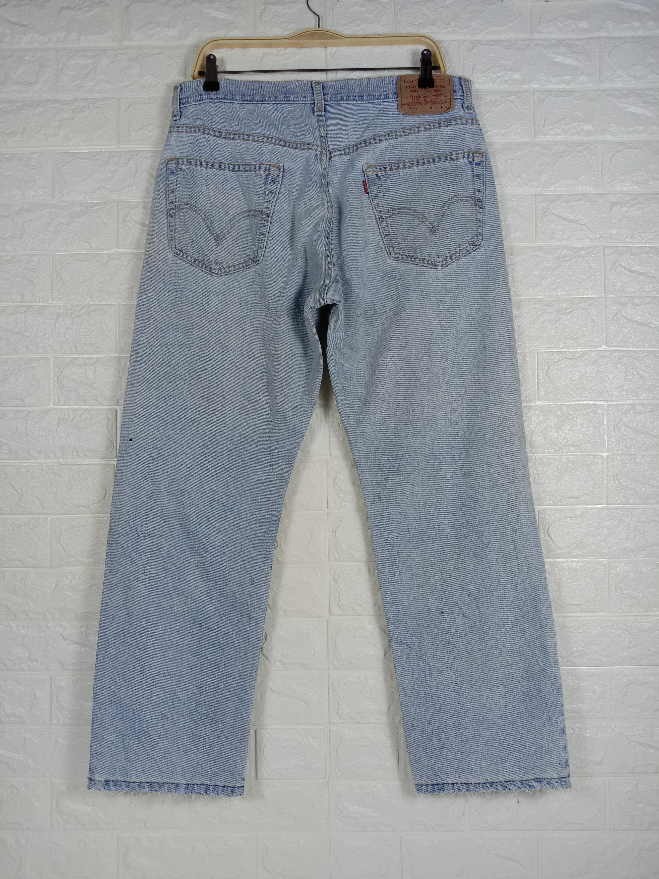Levi's Vintage Levi's 505 Ripped Jeans Light Wash Distressed Denim Size US 34 / EU 50 - 5 Thumbnail