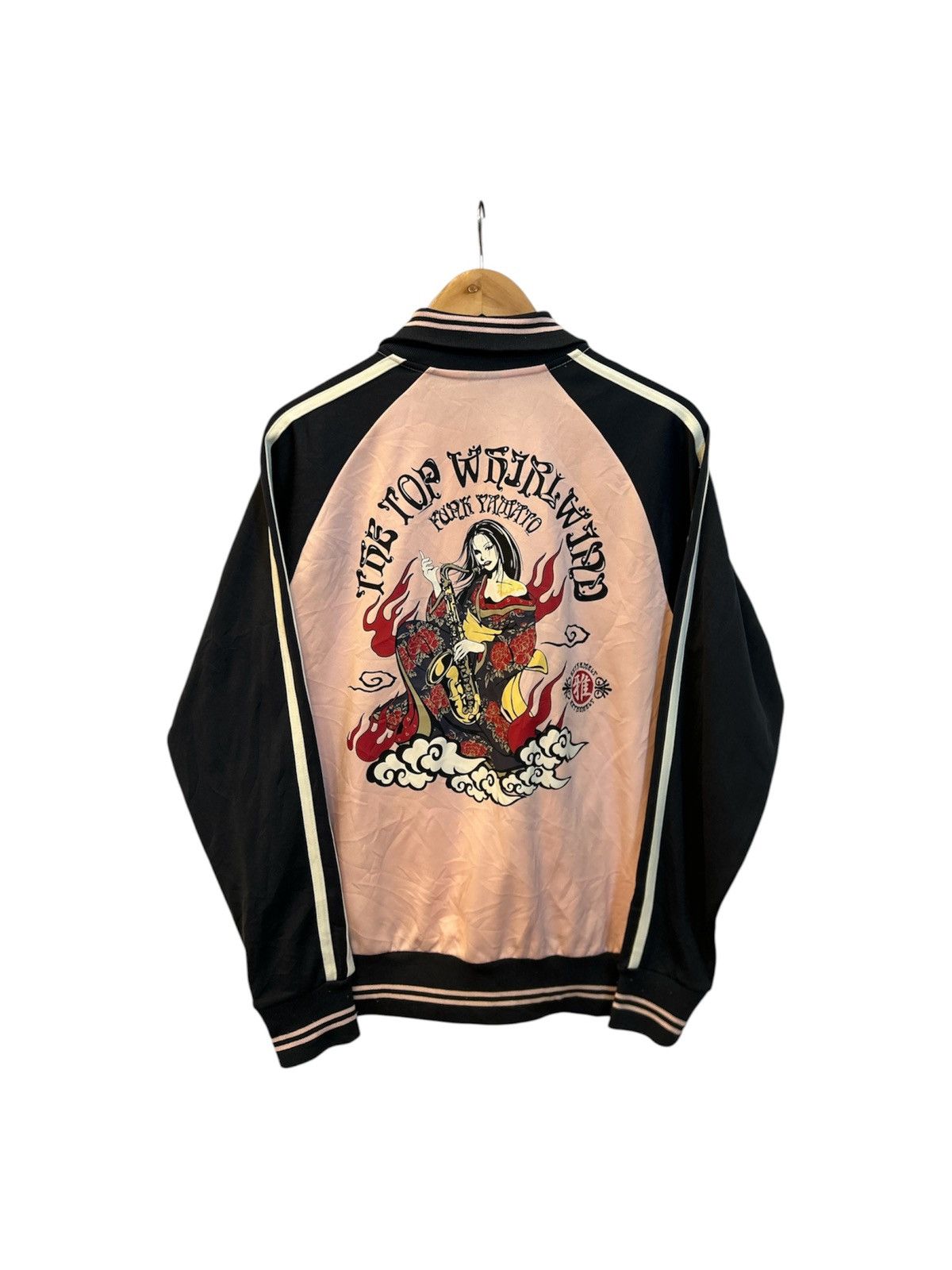 Japanese Brand Bullet Noise Japan Geisha Saxophone Sukajan Track Jacket Size US L / EU 52-54 / 3 - 1 Thumbnail
