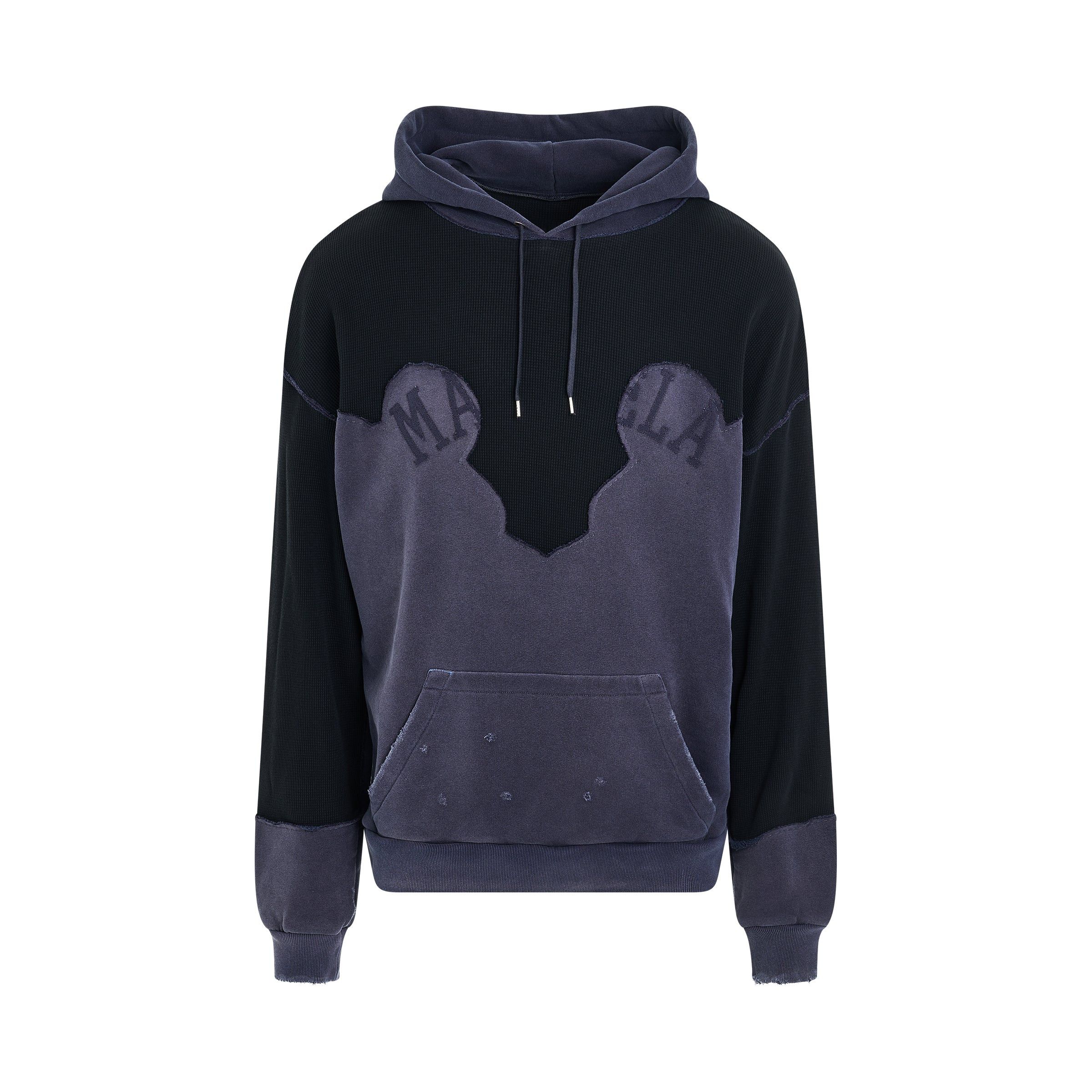 Maison Margiela o1mris0824 Desconstruction Hoodie in Vintage Blue Size US L / EU 52-54 / 3 - 1 Thumbnail