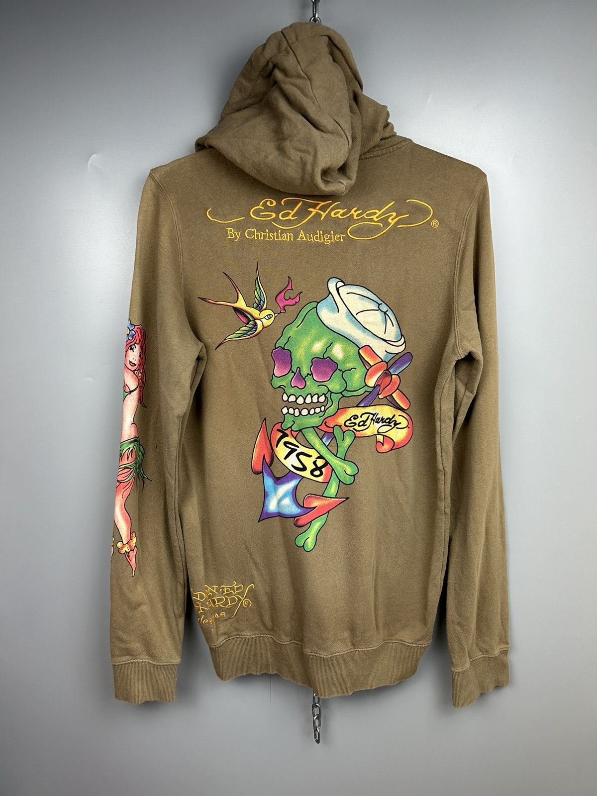 Ed Hardy Rare Vintage Ed Hardy Zip Up Hoodie Skull Logo Size US M / EU 48-50 / 2 - 1 Thumbnail