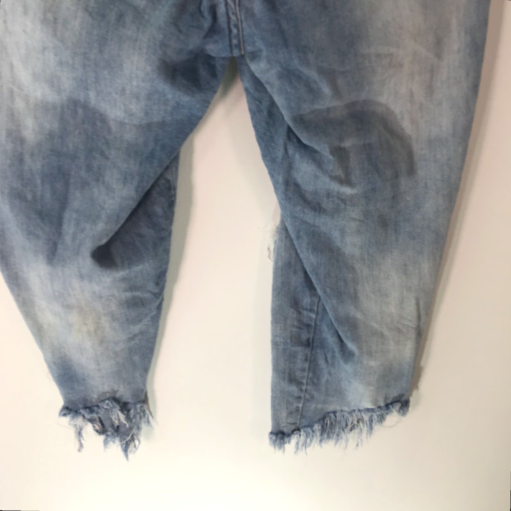 Denime VINTAGE Blue Savy Jeans Capri Women Size 18 38x22 Distressed 5-Pocket Denim Capris Dark Blue Women Size 40" / US 18 - 5 Thumbnail