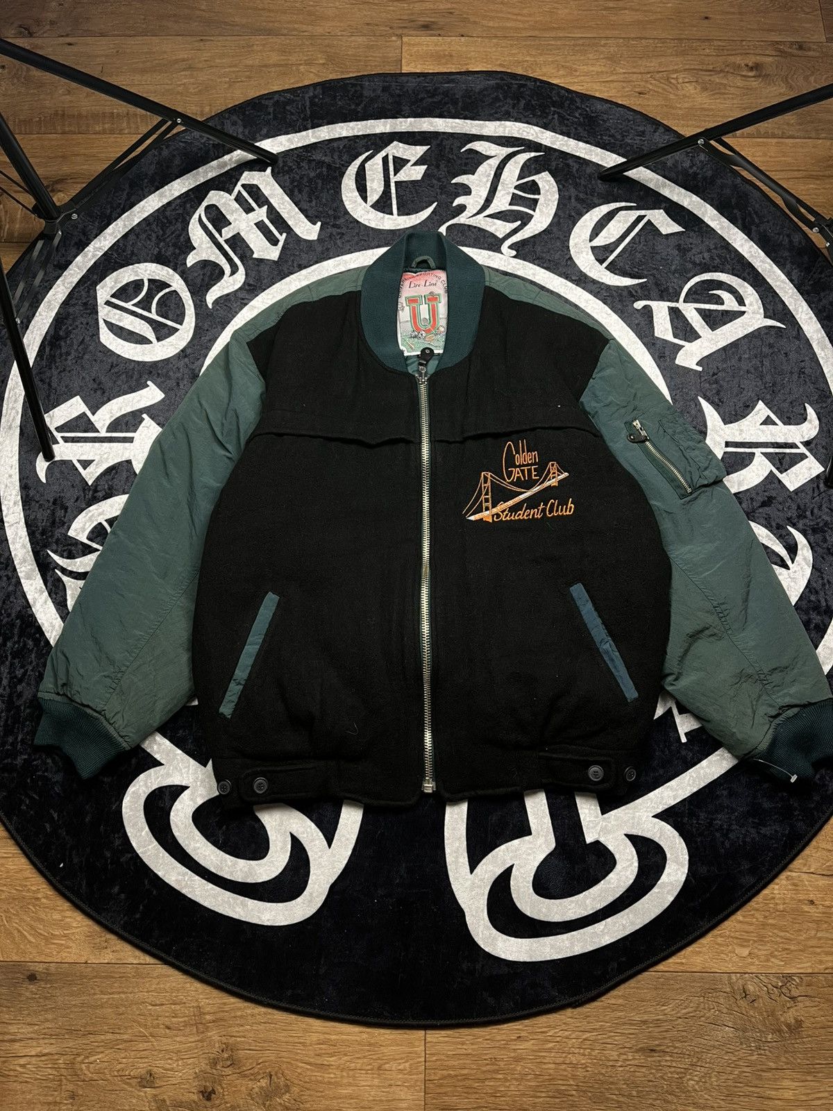 Vintage Vintage University Embroidery Golden Gate Student Bomber Size US XL / EU 56 / 4 - 1 Thumbnail