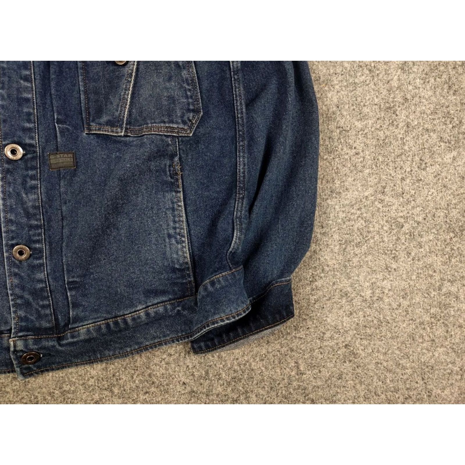 G-Star VINTAGE G Star Raw Scutar Slim Light Faded Blue Pocket Denim Jacket Mens Jacket Denim blue 64 cm 65 cm 41 cm 50 cm - Size US S / EU 44-46 / 1 - 7 Thumbnail