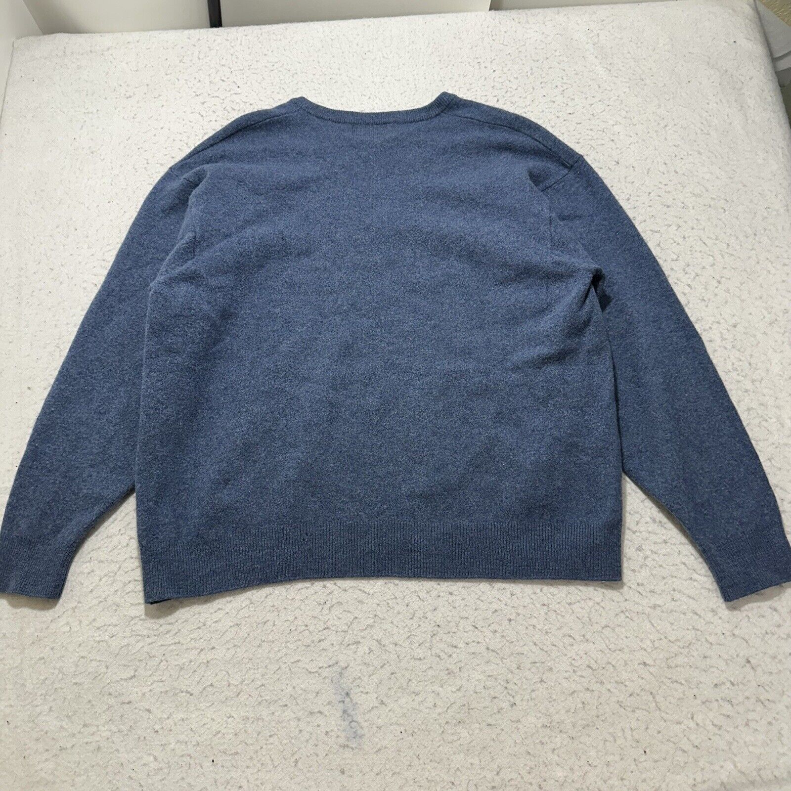 Lands' End Vintage Lands' End XL Lambwool V Neck Navy Blue Knit Sweater Size US XL / EU 56 / 4 - 10 Thumbnail