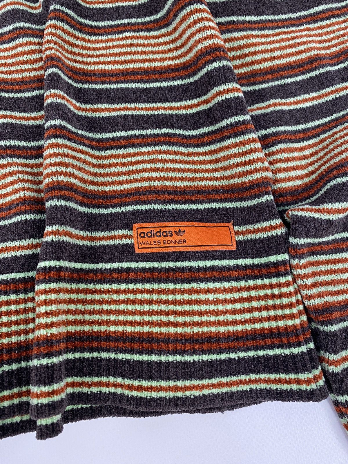 💥 Wales Bonner Adidas Striped Cropped Turtleneck Sweater Y2K