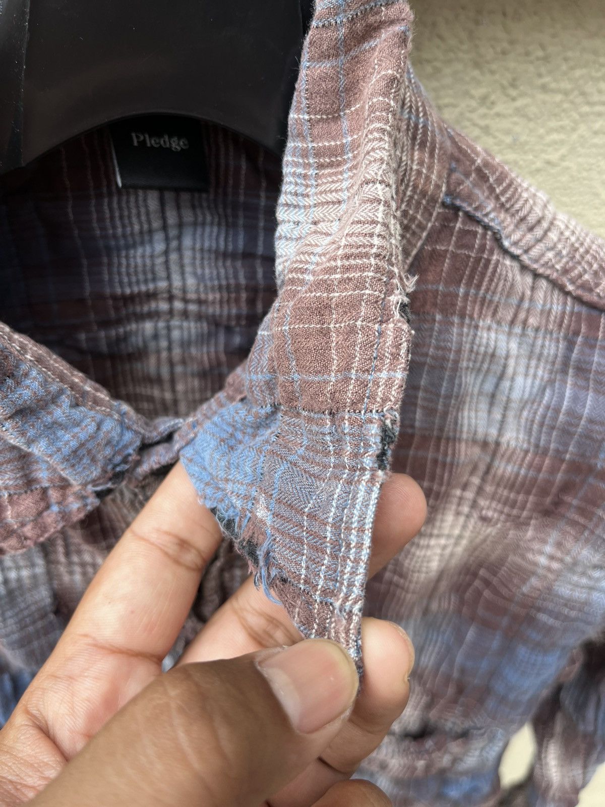 Pledge Distressed flannel button down by pledge Size US M / EU 48-50 / 2 - 15 Thumbnail