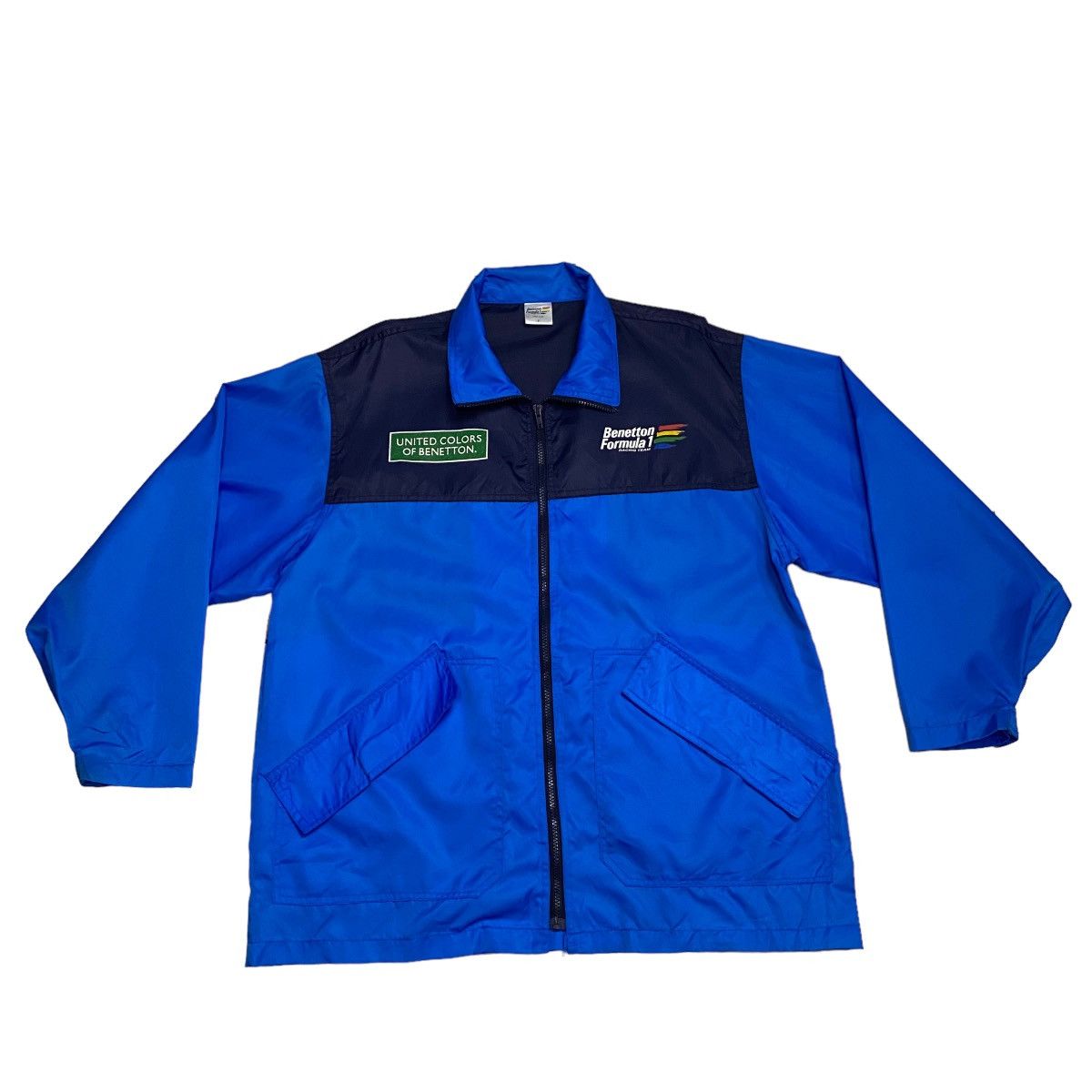 Vintage Vintage 90's BENETTON F1 Windbreaker Jacket Size US L / EU 52-54 / 3 - 11 Thumbnail
