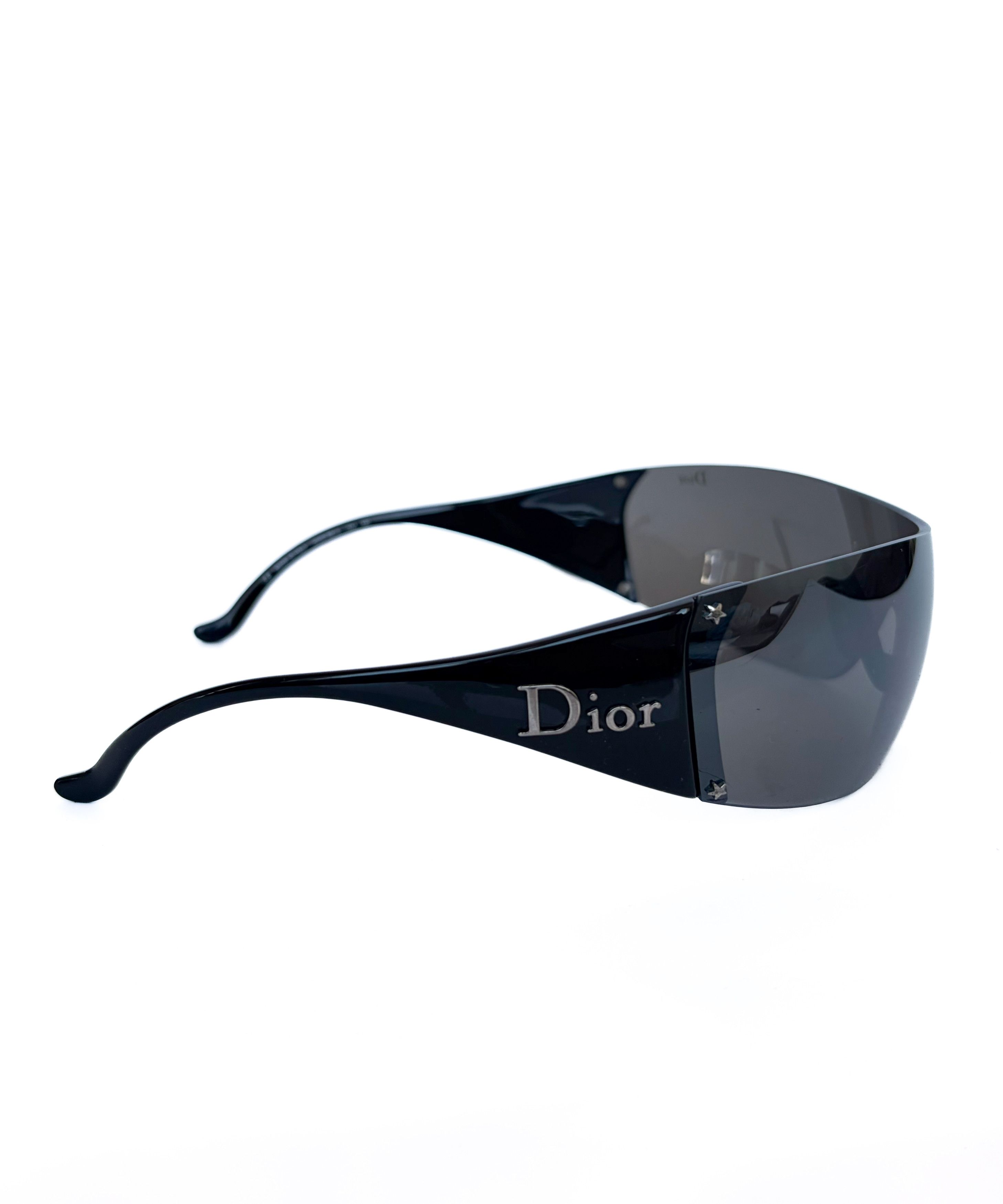 Dior 🔴 DIOR Sunglasses Ski 5 Black Shield Mask Wrap GALLIANO Size ONE SIZE - 6 Thumbnail