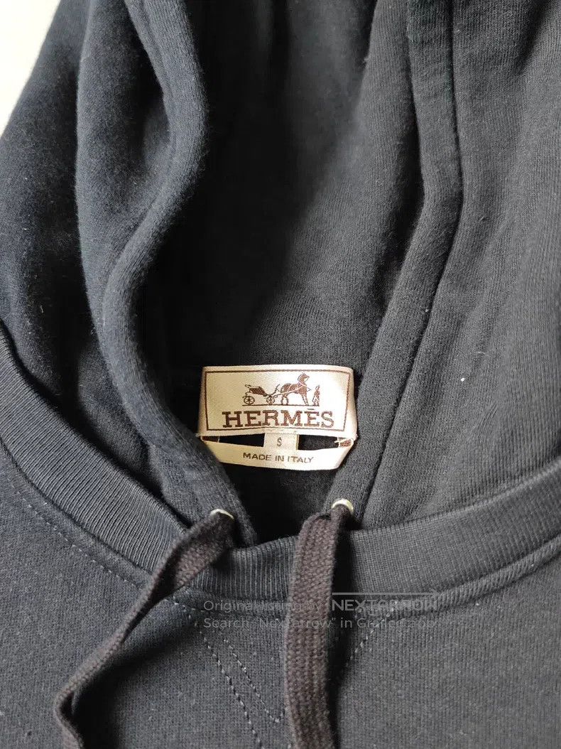 Hermes Hermes Sweatshirt Hoodie, Deep Blue, Cotton with Fleece Size US S / EU 44-46 / 1 - 3 Thumbnail