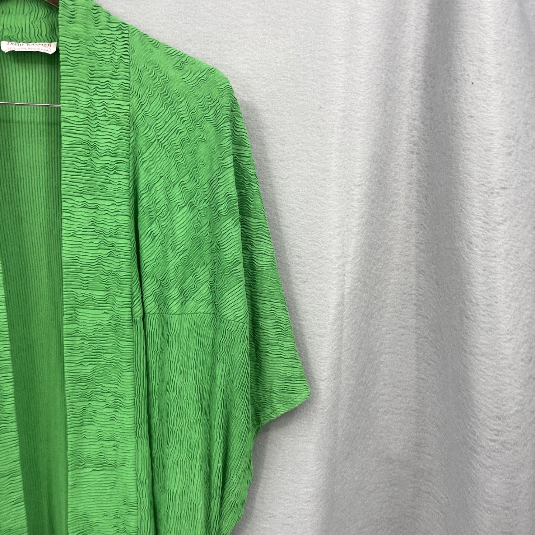 Vintage VTG Irene Kasmer Cardigan Womens M Green 1970s Vintage Secretary/Geek Dolman Sleeve Kimono Ribbed Cottagecore Shirt Mens/Womens Size M / US 6-8 / IT 42-44 - 4 Thumbnail
