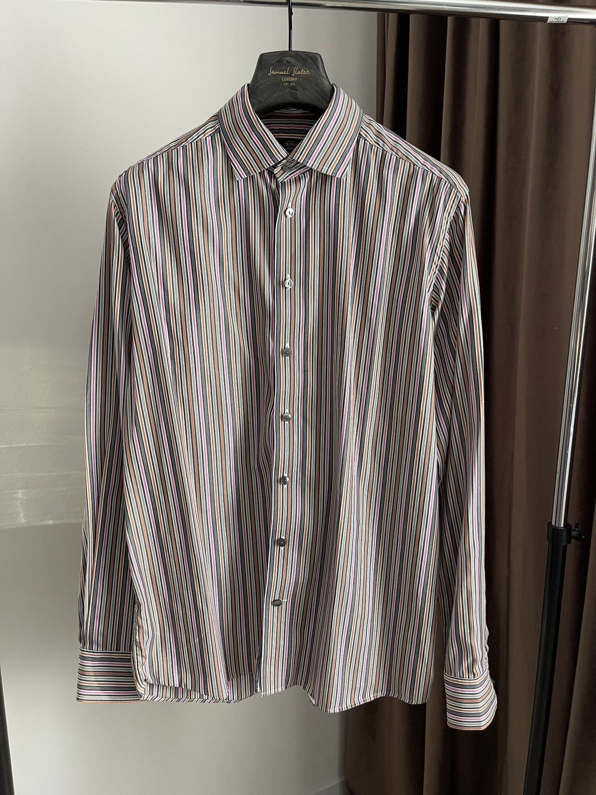 Eton Designer striped eton shirt Size US XXL / EU 58 / 5 - 1 Thumbnail