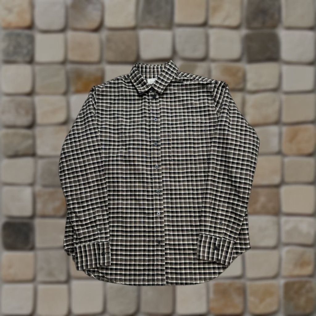 Everlane VINTAGE Everlane Shirt Womens 6 Brown Cotton Button-Up Plaid Long Sleeve Casual Spring Summer Fall Womens Size M / US 6-8 / IT 42-44 - 1 Thumbnail