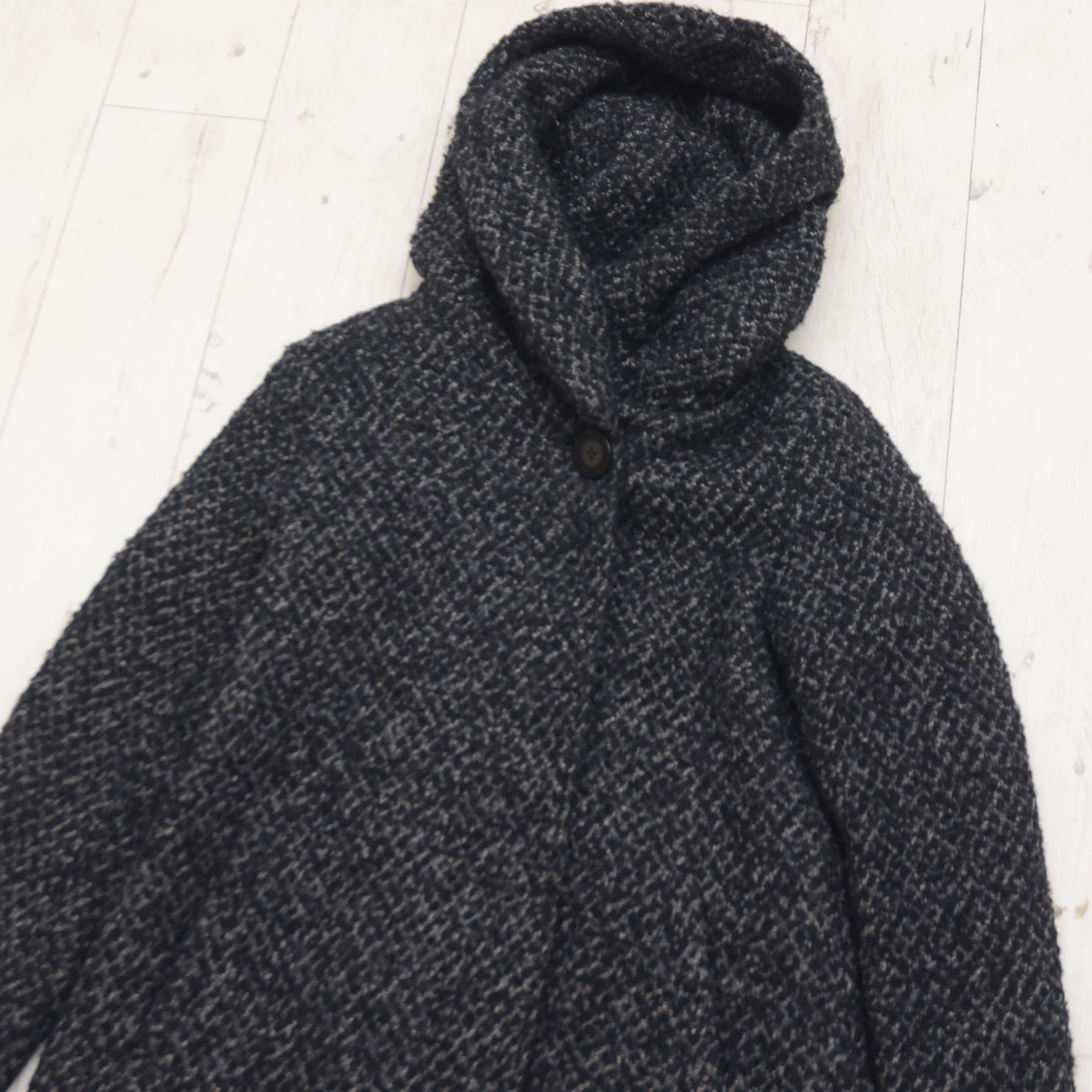 Max Mara Luxury Max Mara Hooded Coat Gray UK 6 US 4 Oversized Size S / US 4 / IT 40 - 4 Thumbnail