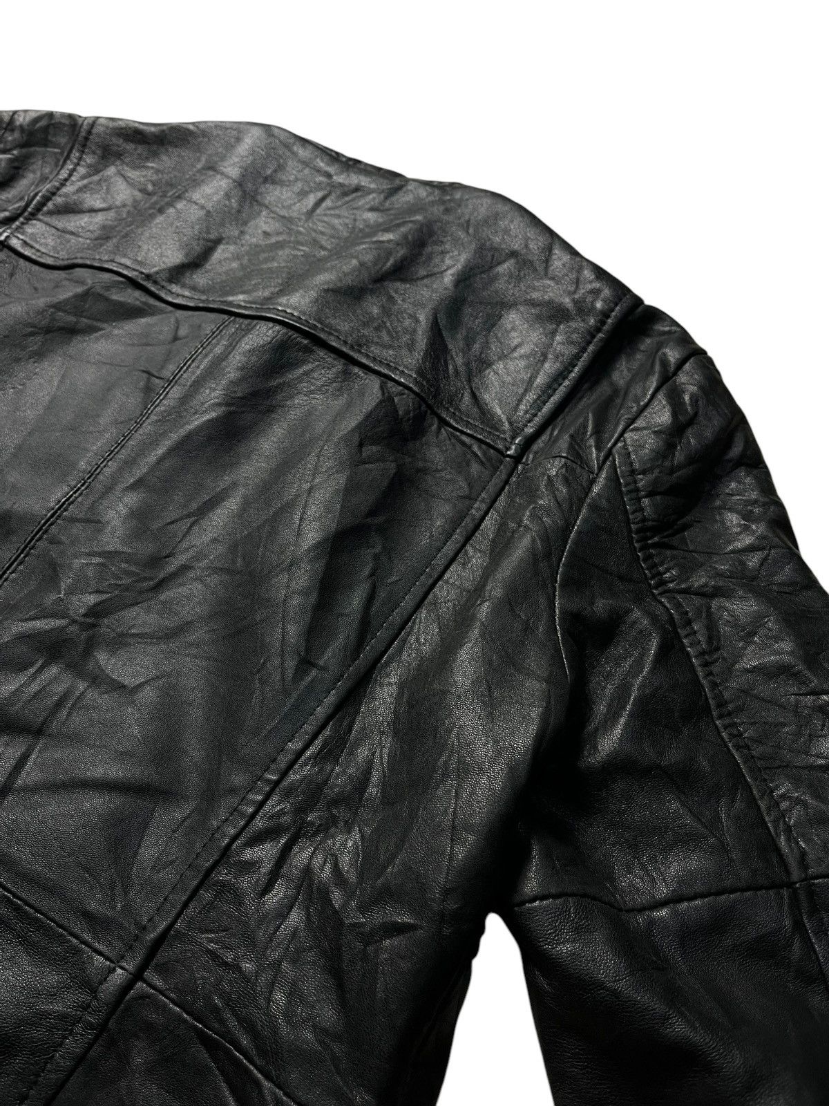 If Six Was Nine RUBIK GENUINE LEATHER LGB STYLE ZIPPED UP JACKET Size US L / EU 52-54 / 3 - 17 Thumbnail