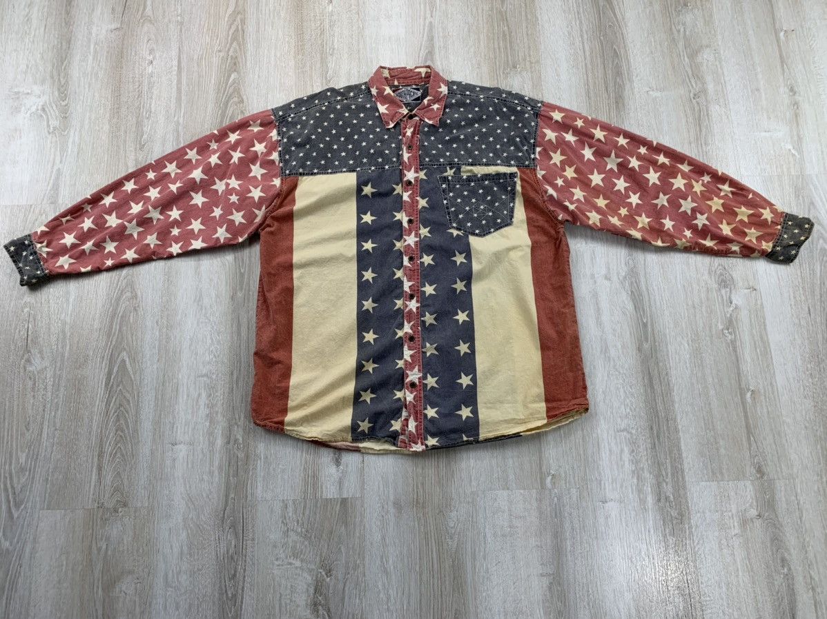 Vintage Mens vintage shirt American Flag Size L Size US L / EU 52-54 / 3 - 1 Thumbnail