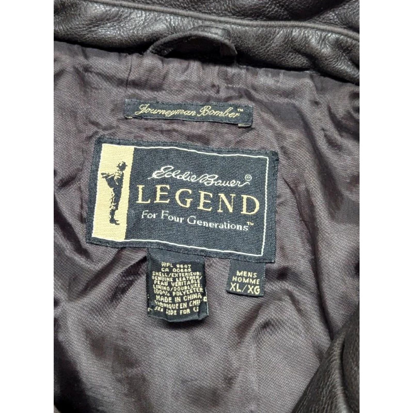 Eddie Bauer VINTAGE Eddie Bauer Jacket Bomber XL Brown Leather Mens Size US XL / EU 56 / 4 - 5 Thumbnail