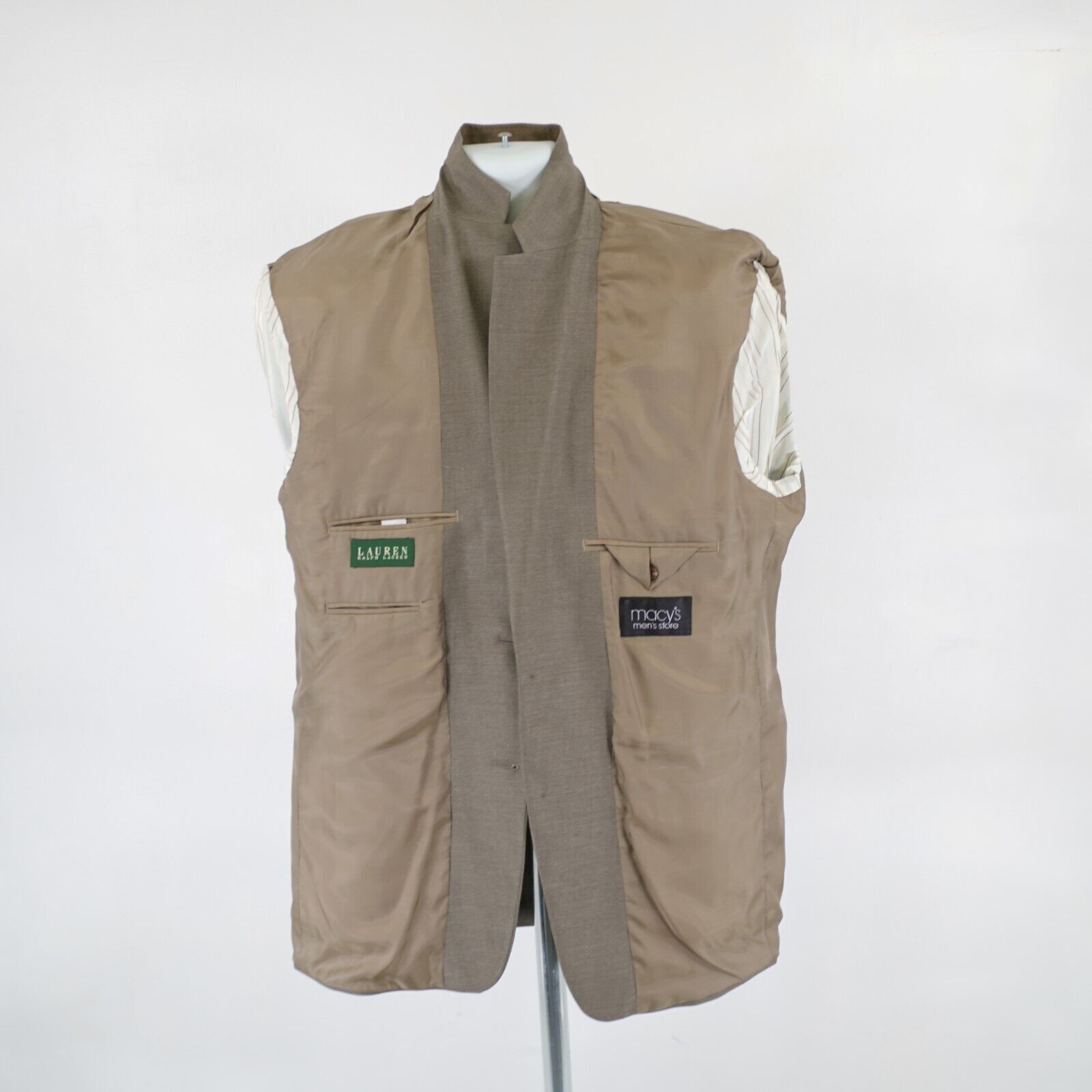 Lauren Ralph Lauren NEW Lauren Ralph Lauren Polyester Blend Olive Green Basketwe Size 42L - 11 Thumbnail
