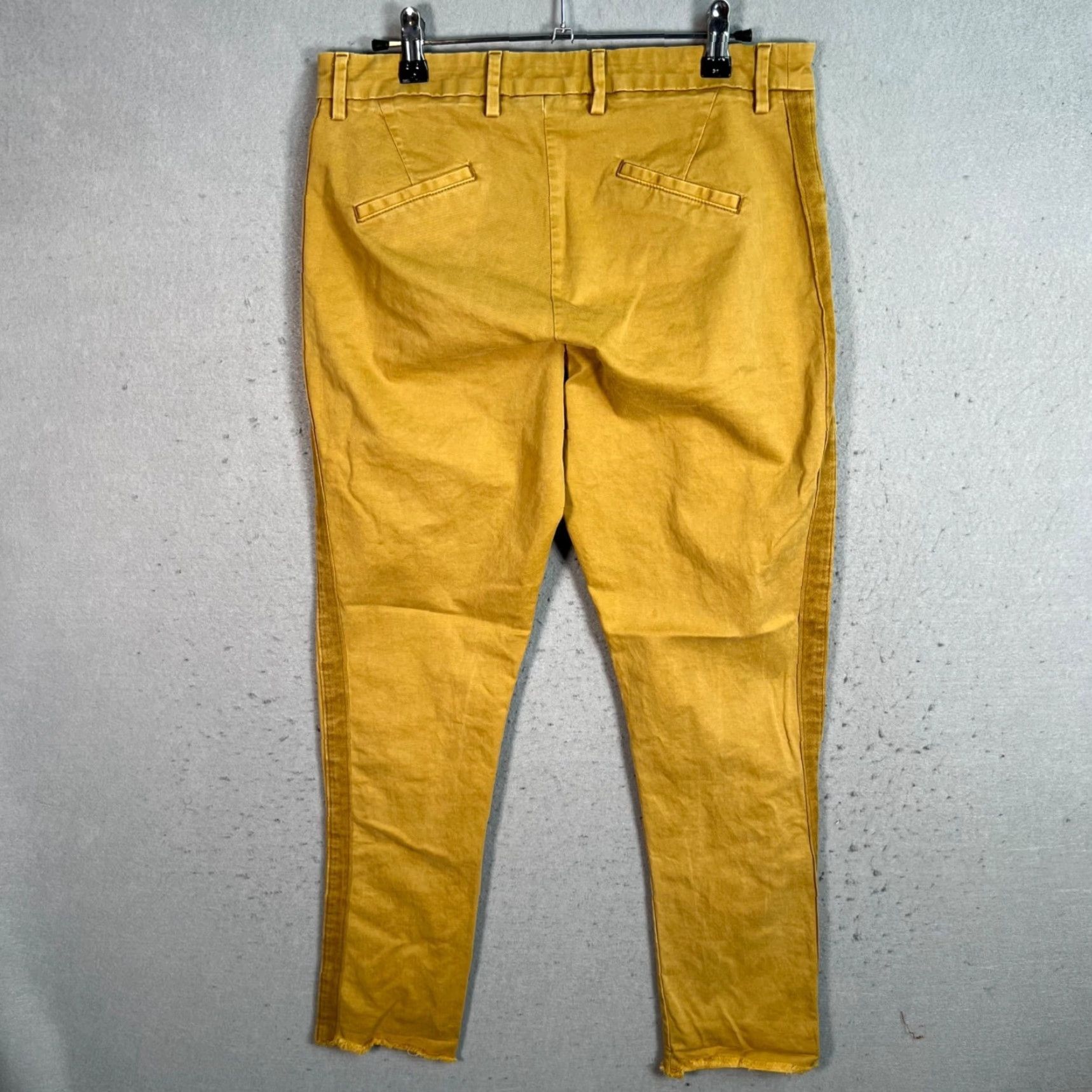 Vintage VINTAGE Unsubscribed Women's Mustard High-Waisted Skinny Pants Size 0 Cotton Blend Casual Fall Spring Summer Winter Size 25" / US 0 / IT 36 - 2 Thumbnail