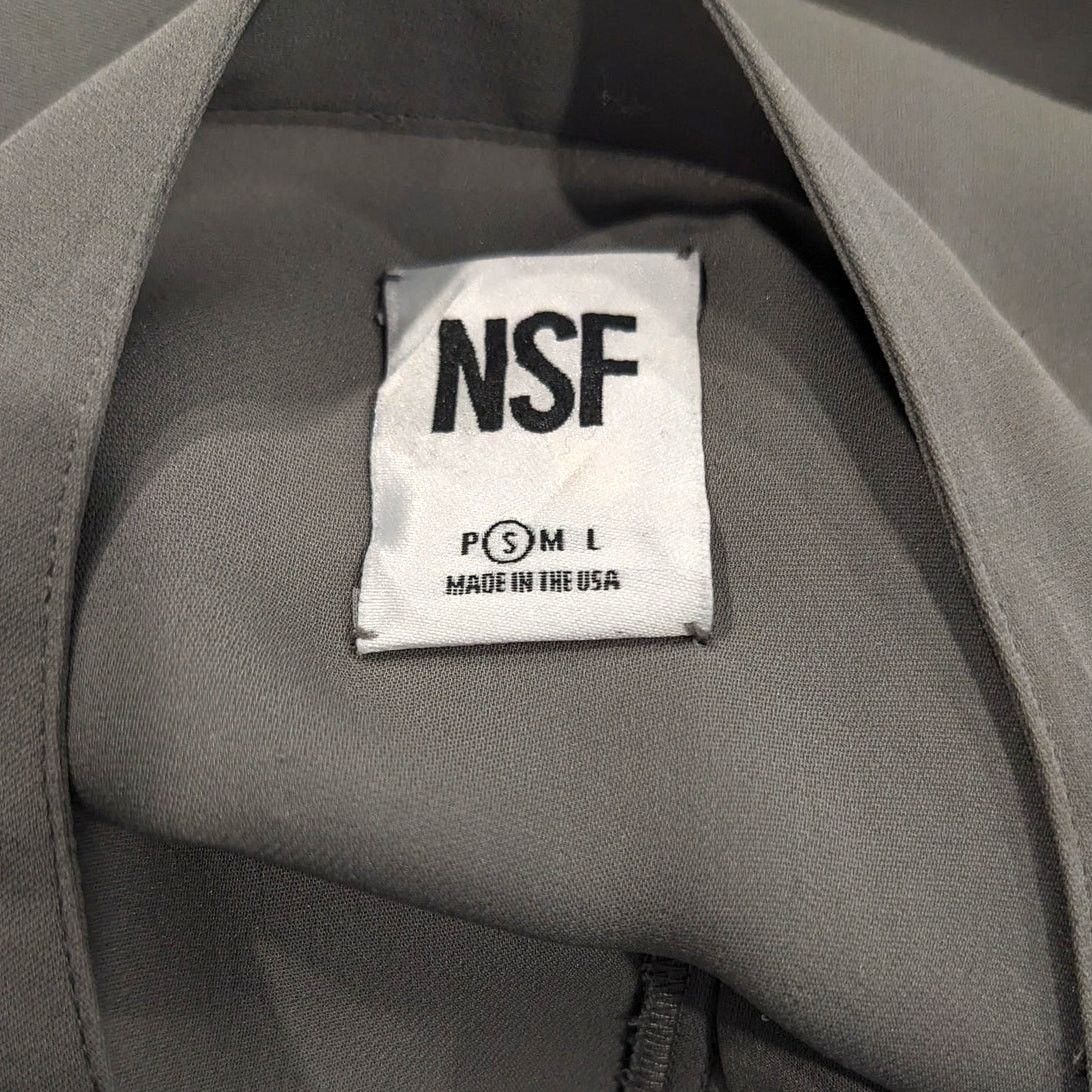 NSF NSF Gray Silk Mandarin Collar Button Up Roll Tab Sleeves Top Size S / US 4 / IT 40 - 7 Thumbnail