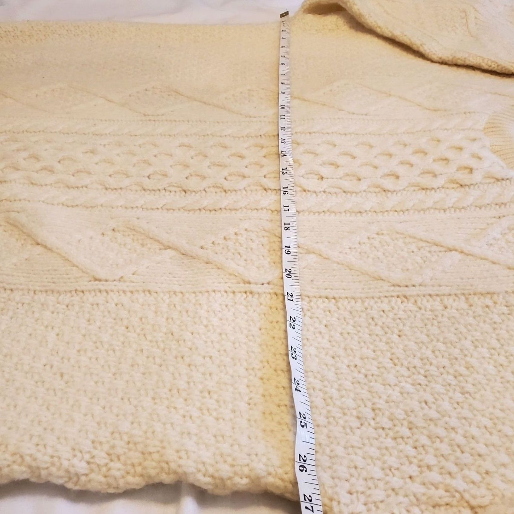 Vintage VINTAGE LL Bean Sweater Mens XL Long Crew Neck Wool Cable Knit Fisherman 90s 80s USA Hand Wash Only Size US XL / EU 56 / 4 - 3 Thumbnail