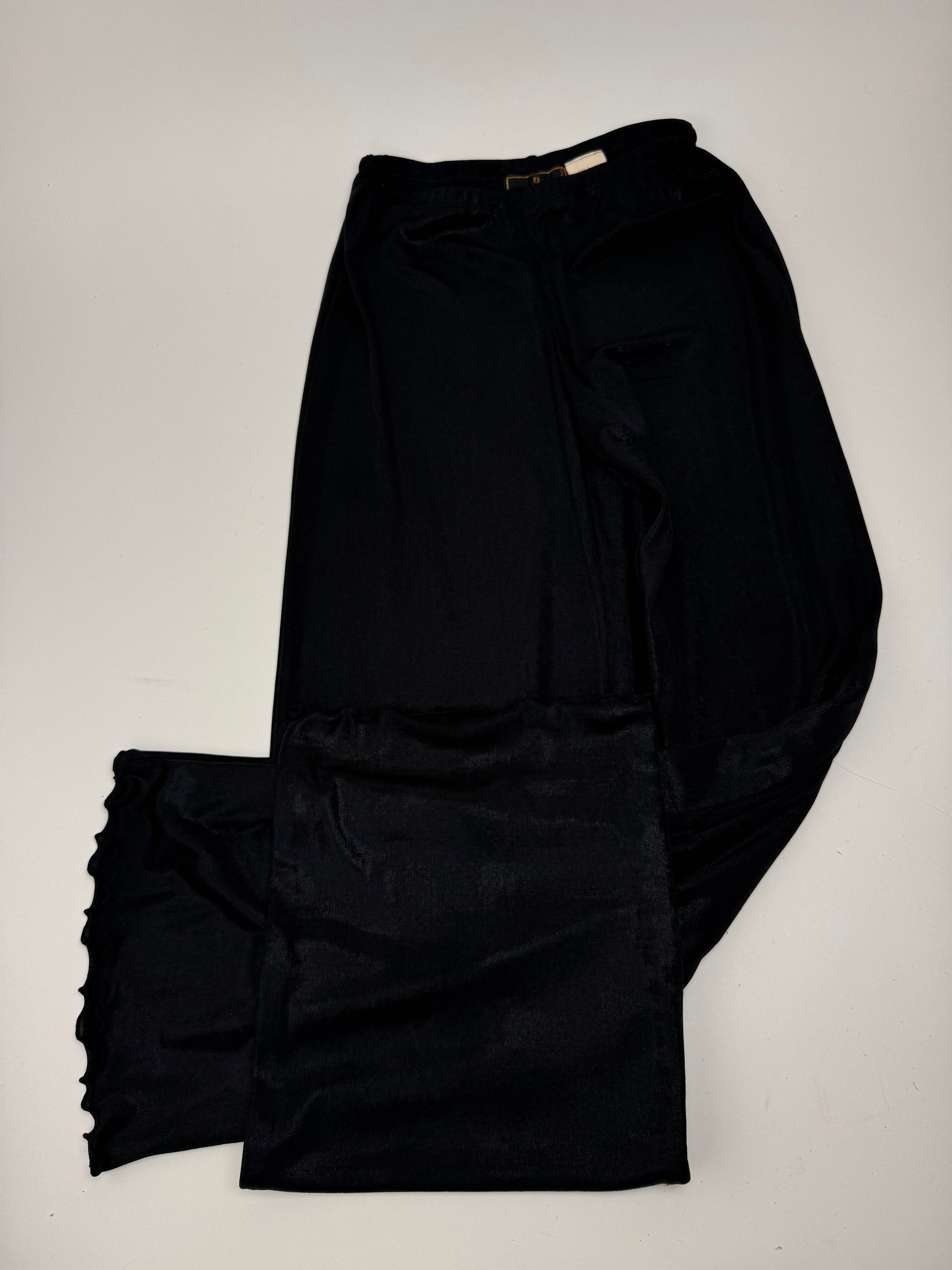 Fendi Vintage Roma Polyester pants M black Size 27" / US 4 / IT 40 - 1 Thumbnail