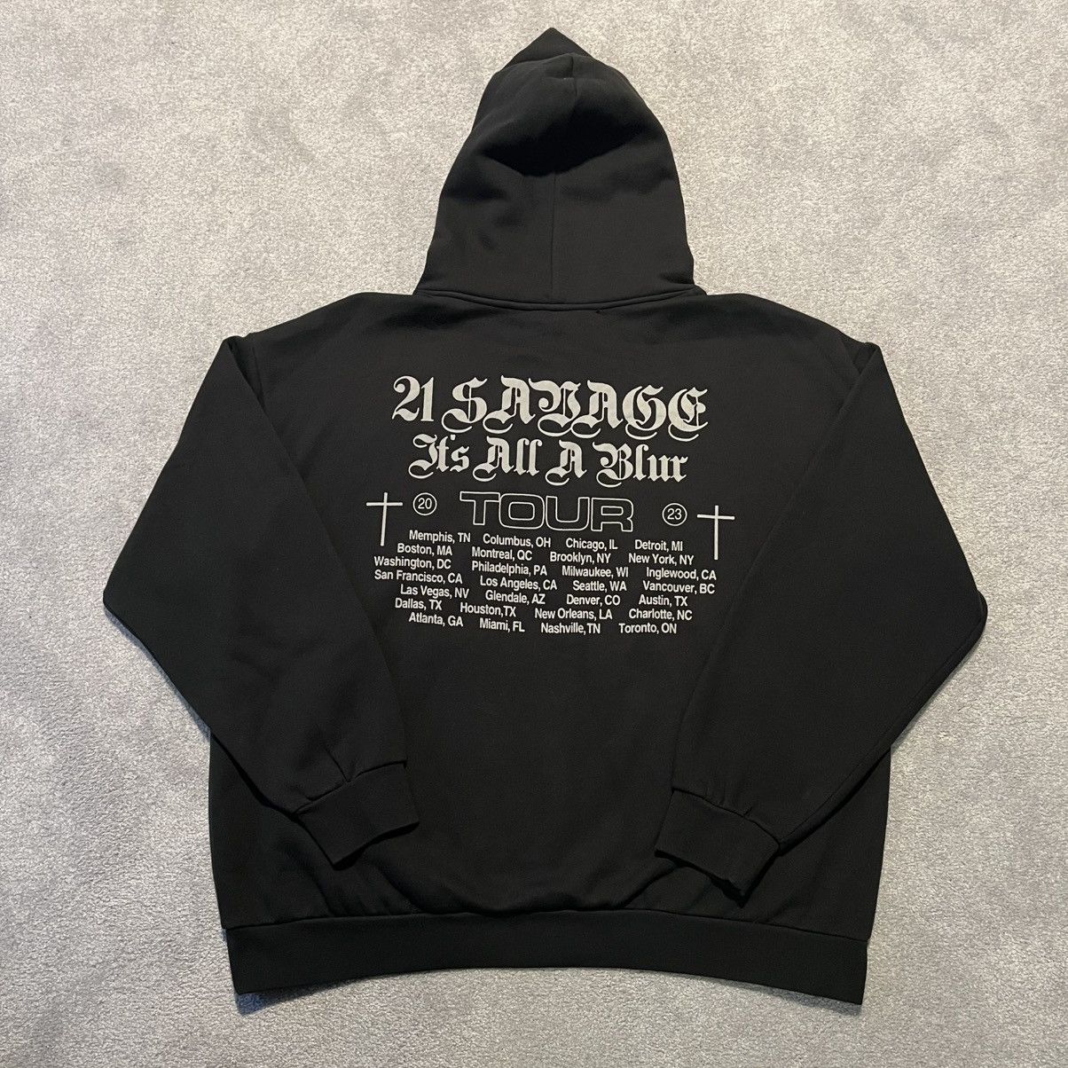 21 Savage × Drake 21 Savage It’s All a Blur Drake Dagger Logo Hoodie 2023 Tour Size US XXL / EU 58 / 5 - 2 Thumbnail