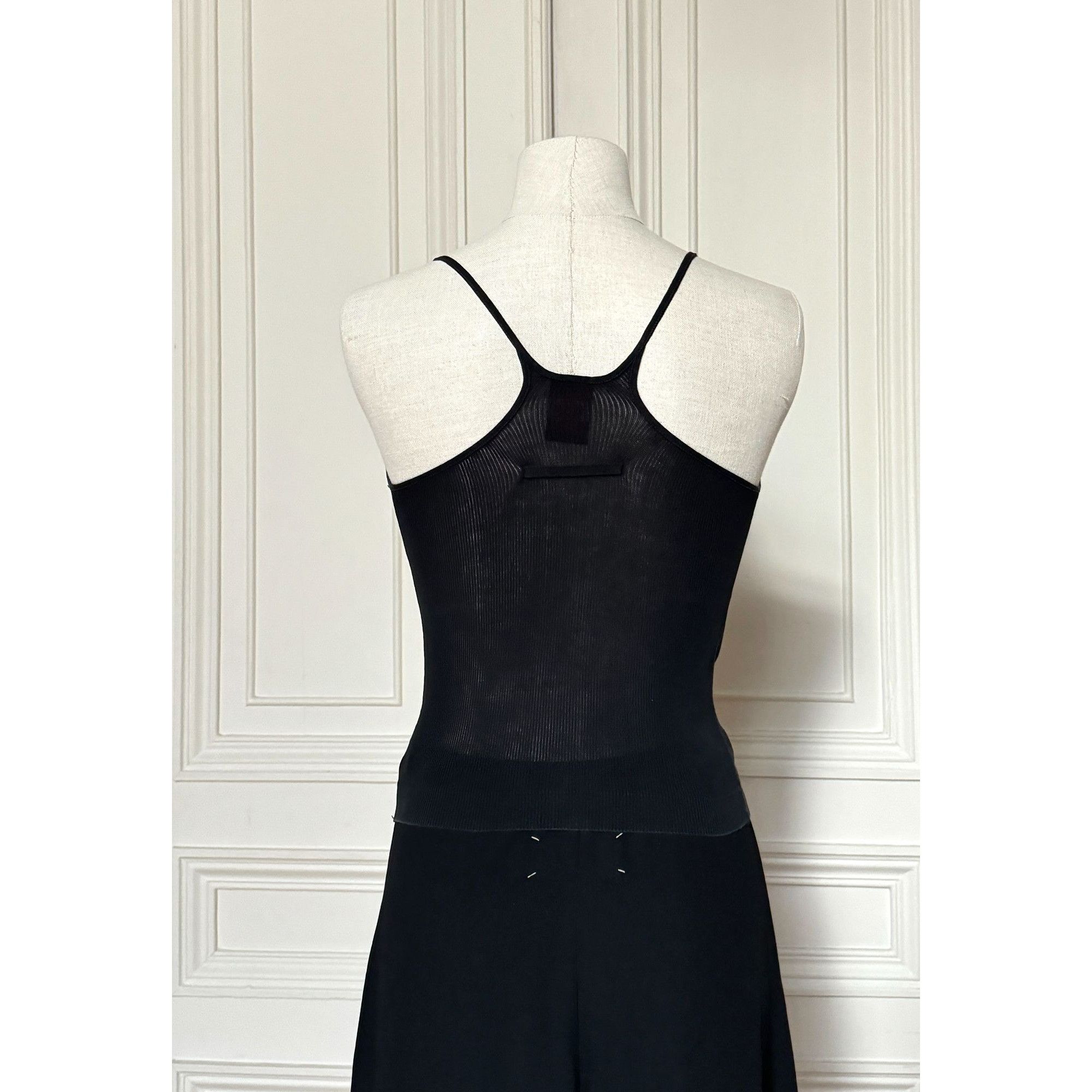 Jean Paul Gaultier Black Ribbed Knit Top Size S / US 4 / IT 40 - 4 Thumbnail