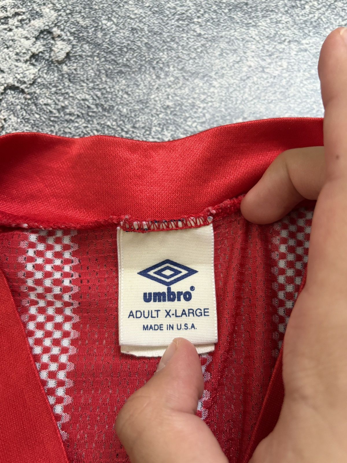 Umbro Vtg 90s Umbro Soccer Jersey Red White Striped USA #13 XL Size US XL / EU 56 / 4 - 3 Thumbnail