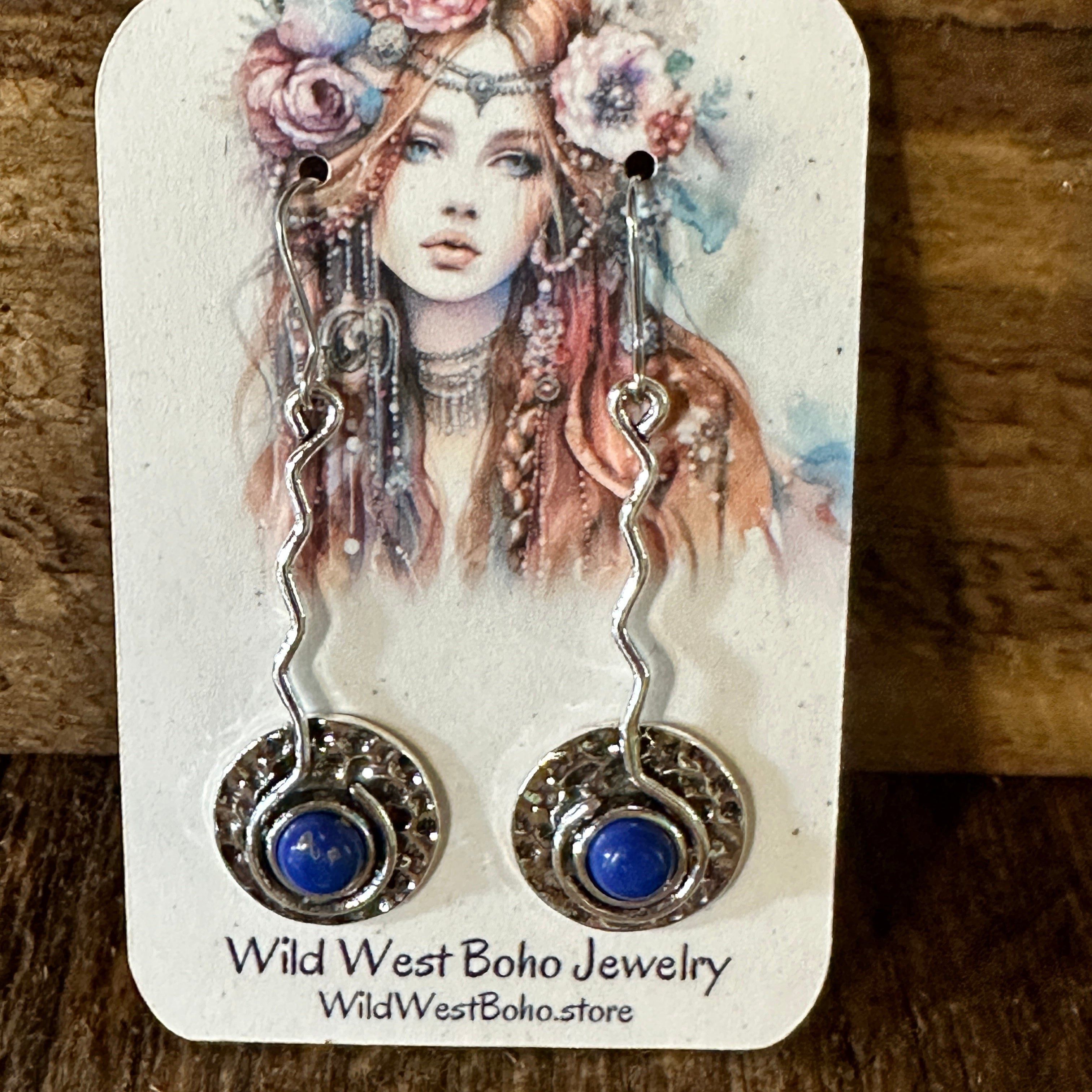 Other Boho Native American Navajo Dangle Wire Earrings, Turquoise Size ONE SIZE - 2 Thumbnail