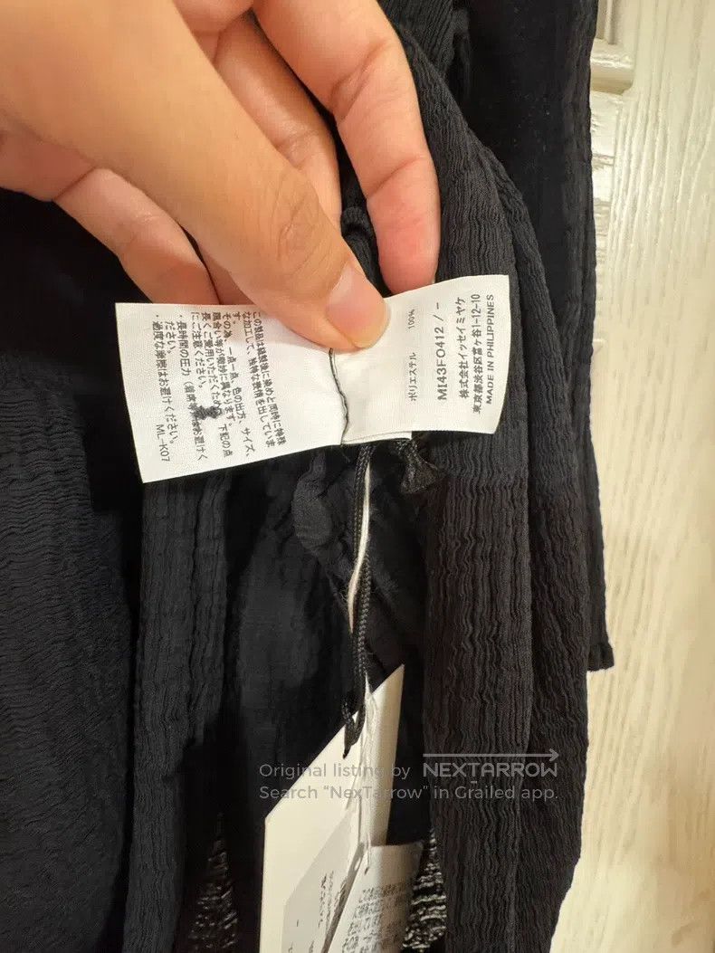Issey Miyake Issey Miyake size:one size Black Crepe Long-sleeve Top Size XXS / US 00 / IT 34 - 6 Thumbnail