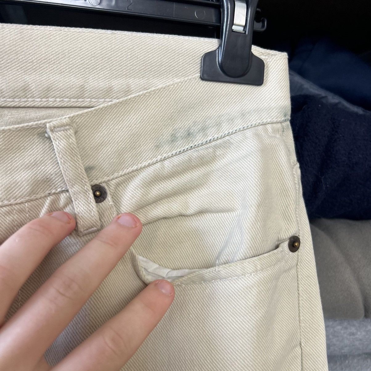 Levi's Vintage Clothing Vintage Levis 501xx Made InUSA rare beige denim jeans Size US 34 / EU 50 - 11 Thumbnail