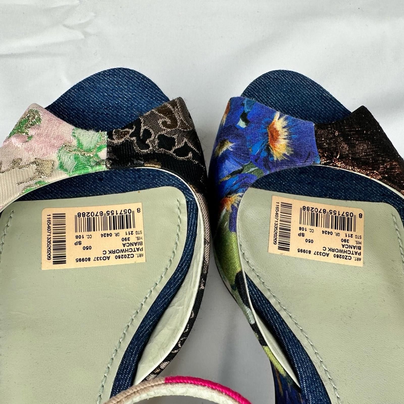 Dolce & Gabbana Multicolor Patchwork Platform Wedge Denim Sandals EU 39 New Size US 9 / IT 39 - 5 Thumbnail
