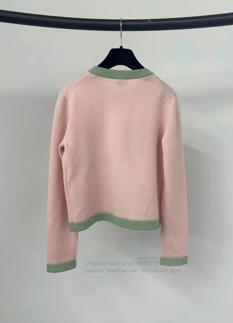 Chanel Chanel Pink Diamond Button Knit Cardigan. Size US XS / EU 42 / 0 - 2 Thumbnail
