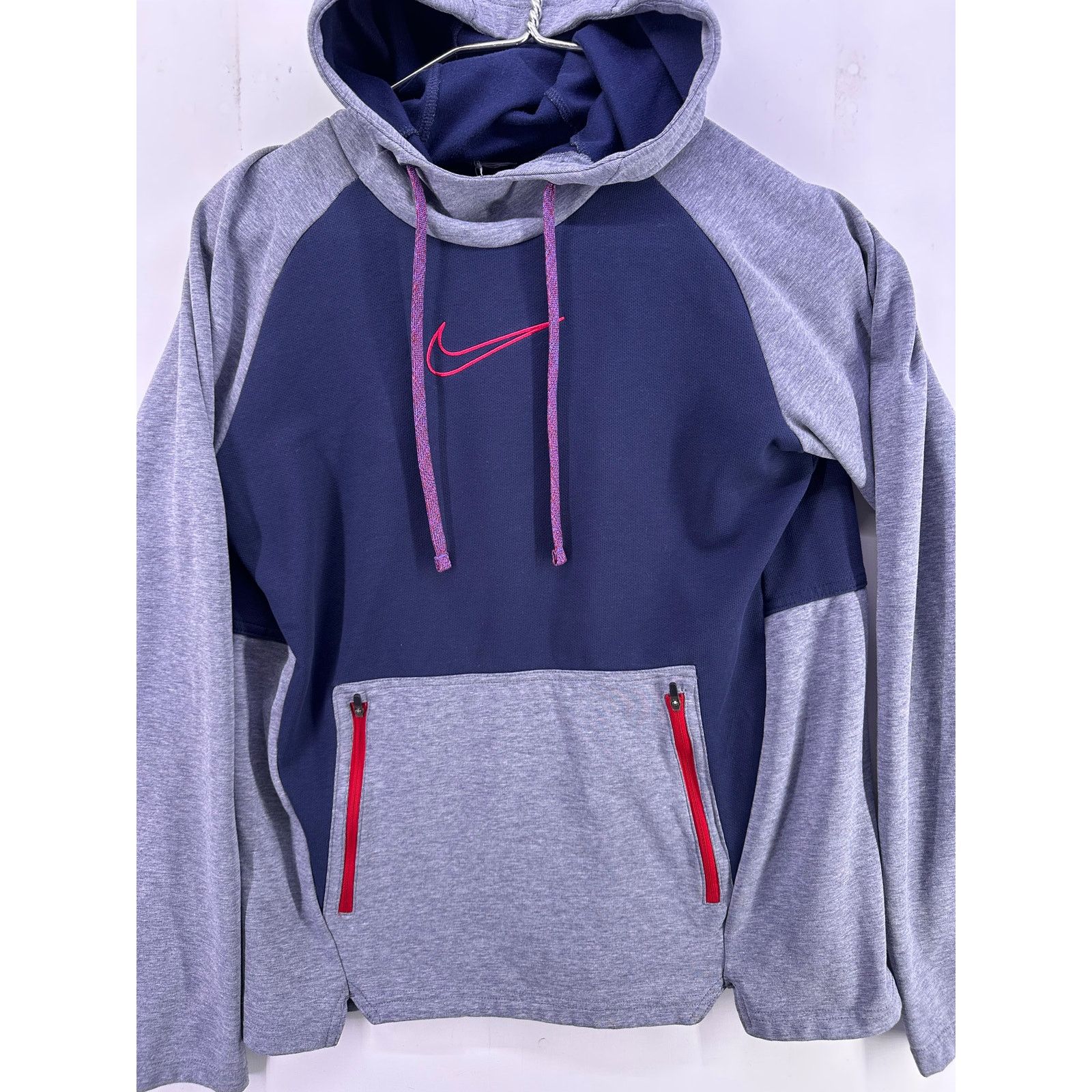 Nike NikeGray Blue Therma Fit Center SwooshHoodie Sz medium Size US M / EU 48-50 / 2 - 3 Thumbnail
