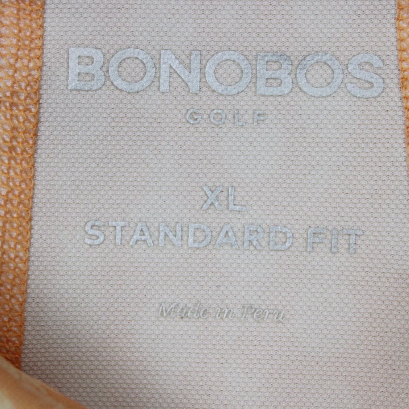 Bonobos Bonobos Polo Shirt Mens XL Orange/White Geometric Regular Fit S/S Pullover Shirt Size US XL / EU 56 / 4 - 7 Thumbnail