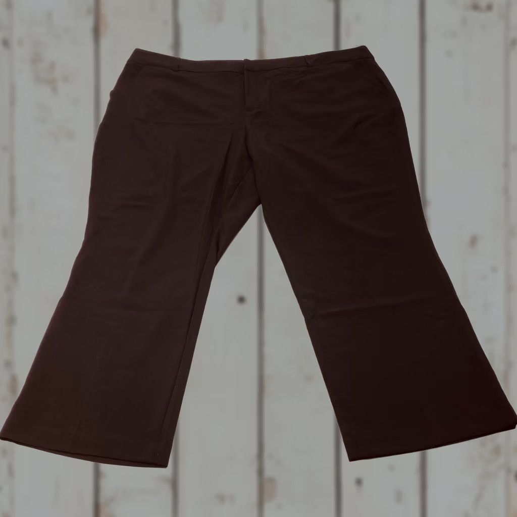 Nine West Nine West Pants Womens 24W Short Black Mid-Rise Bootcut Plus 7802 Size 42" / US 20 - 1 Thumbnail