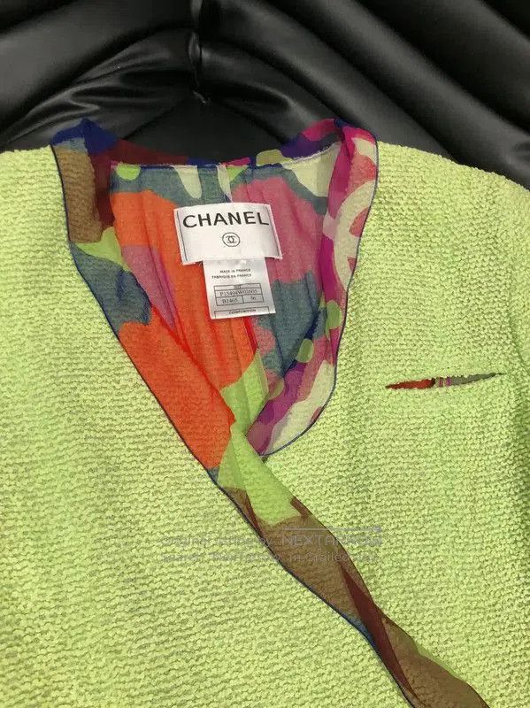 Chanel Chanel Green Wool Ruffled Sweater for Women . Size M / US 6-8 / IT 42-44 - 5 Thumbnail